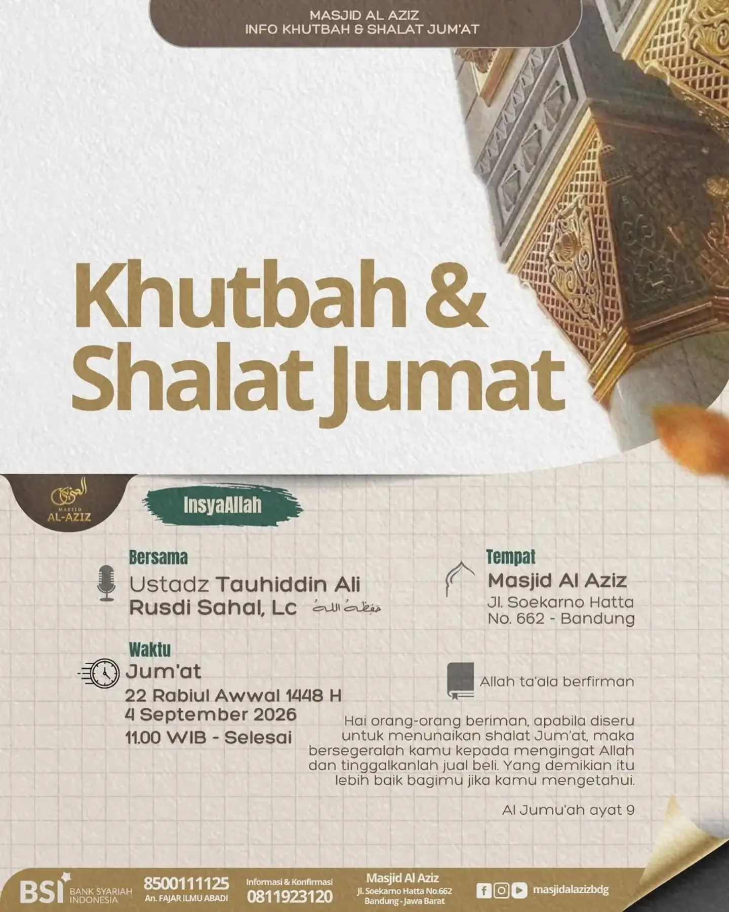Khutbah & Shalat Jumat
