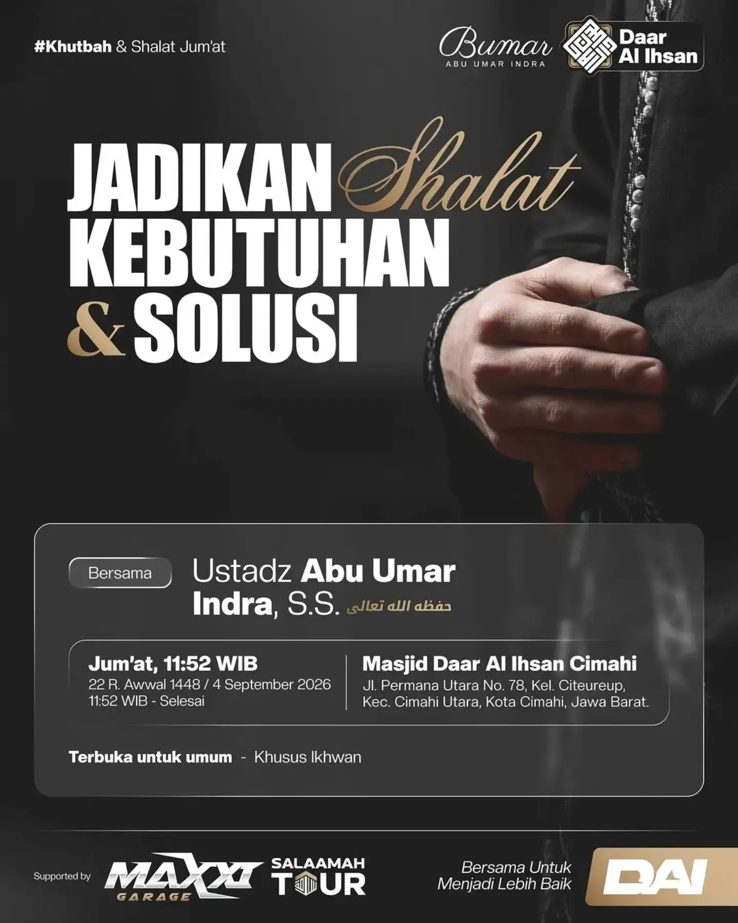 Jadikan Shalat Kebutuhan & Solusi