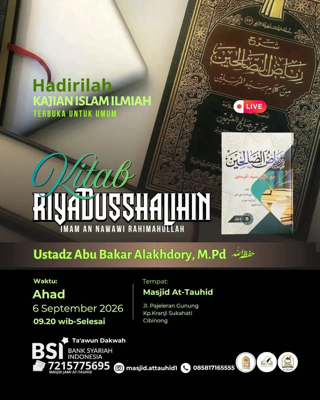 Kajian Kitab Riyadush Shalihin (Imam Nawawi)