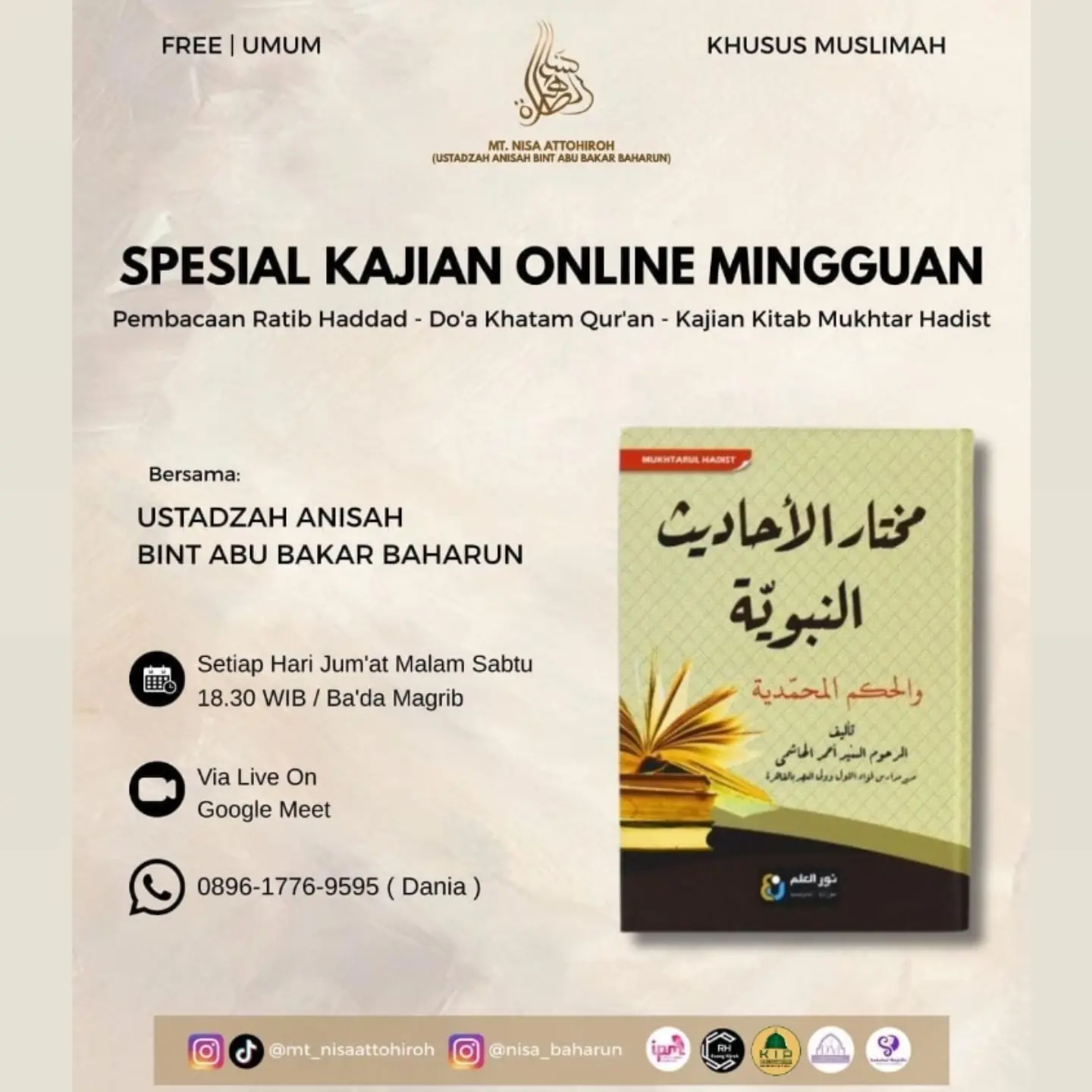 Spesial Kajian Online Mingguan
