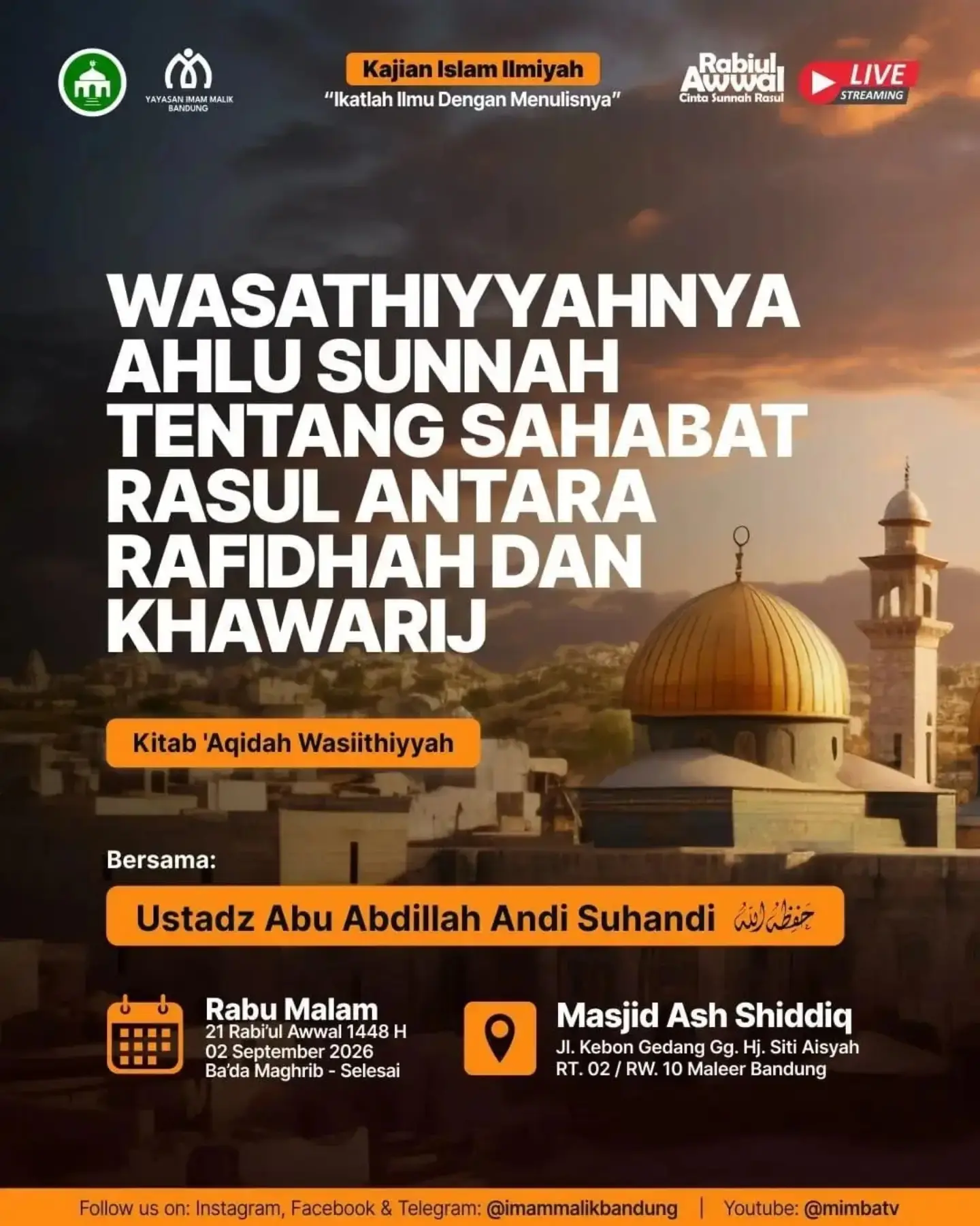 WASATHIYYAHNYA AHLU SUNNAH TENTANG SAHABAT RASUL ANTARA RAFIDHAH DAN KHAWARIJ