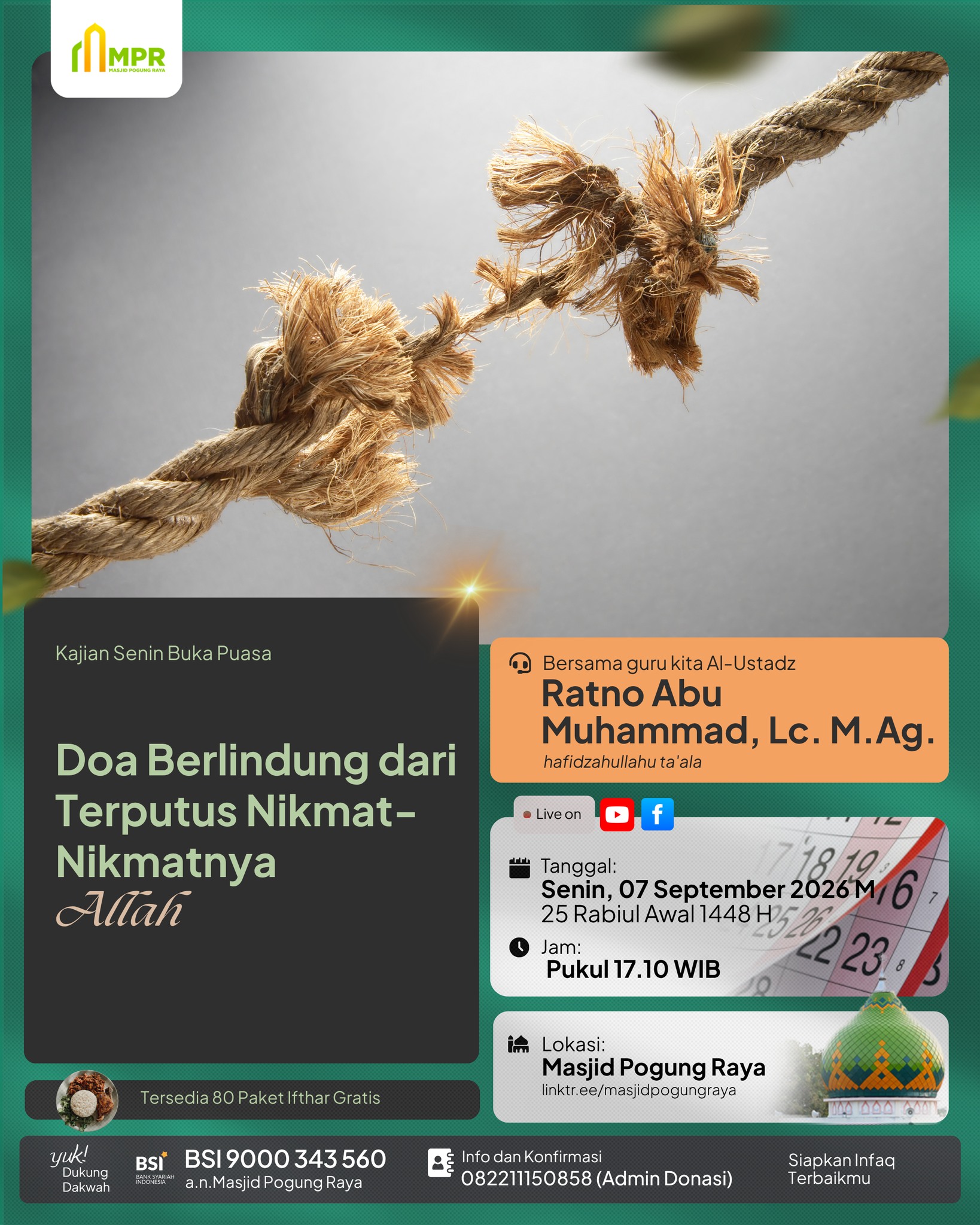 Kajian Rutin Buka Puasa Sunnah Senin