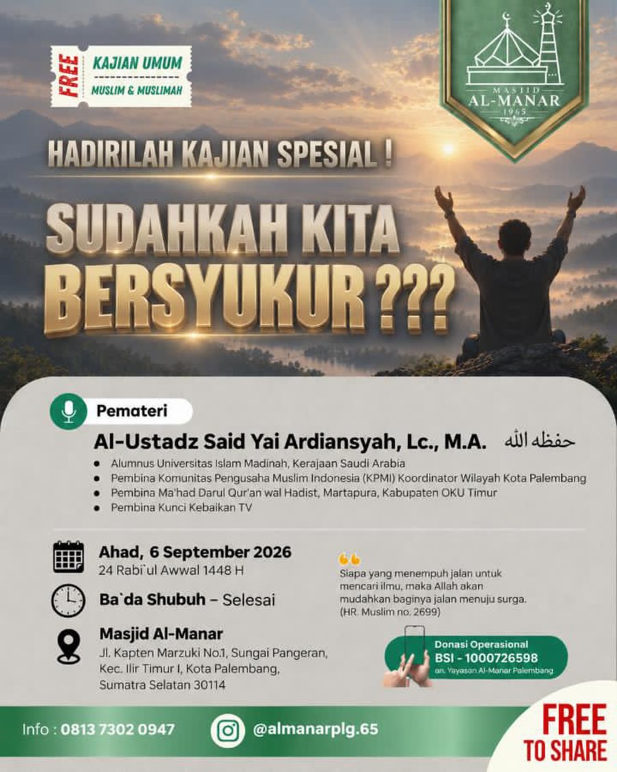 SUDAHKAH KITA BERSYUKUR??