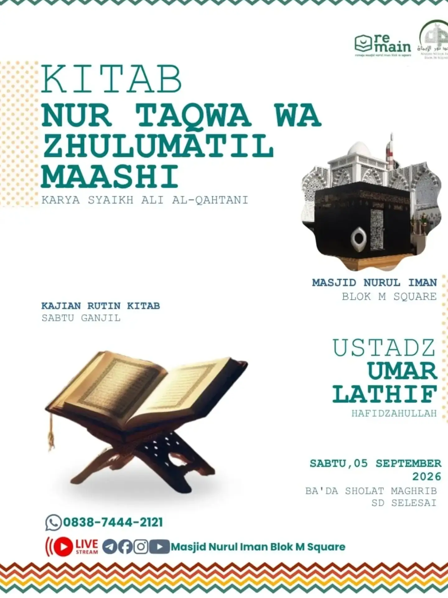 Kajian Kitab Nur Taqwa wa Zhulumatil Maashi