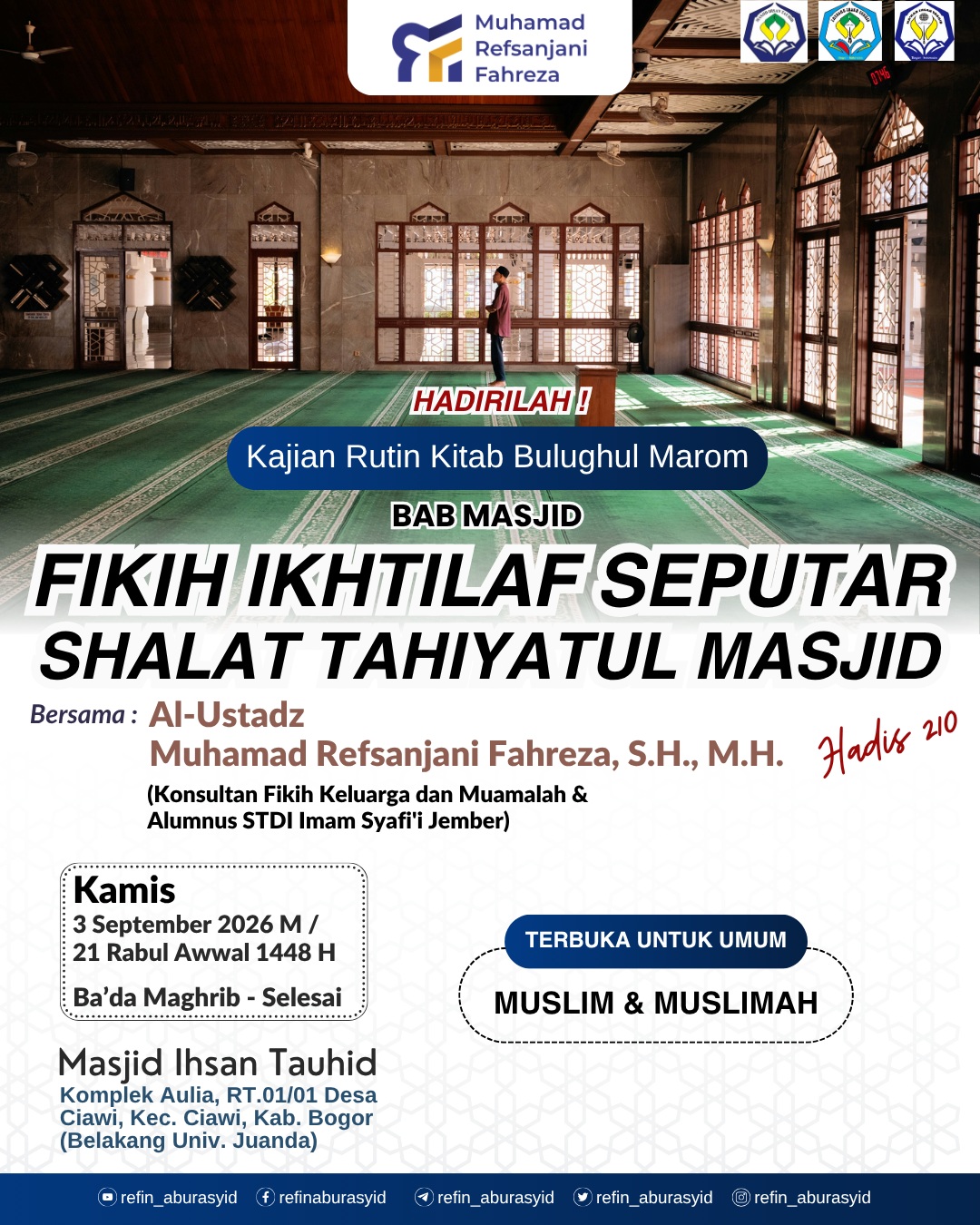 FIKIH IKHTILAF SEPUTAR SHALAT TAHIYATUL MASJID