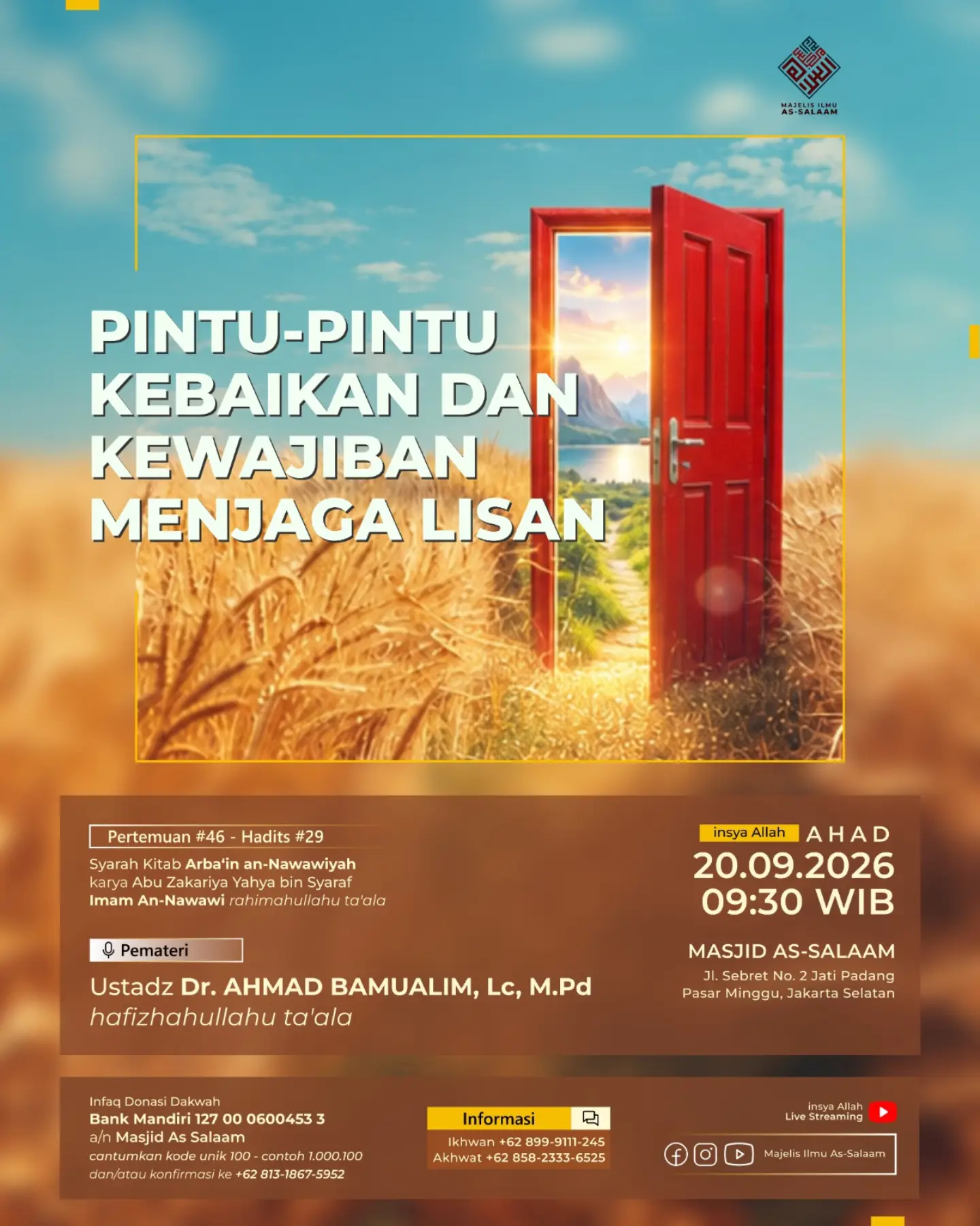 PINTU-PINTU KEBAIKAN DAN KEWAJIBAN MENJAGA LISAN