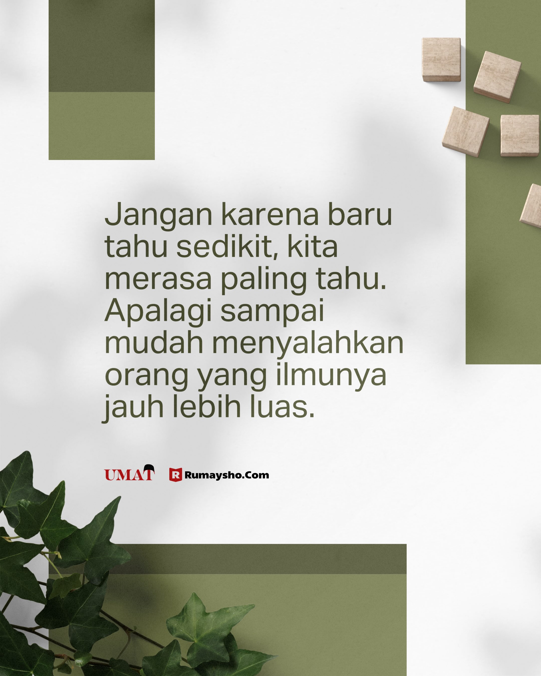 Jangan Terlalu Percaya Diri