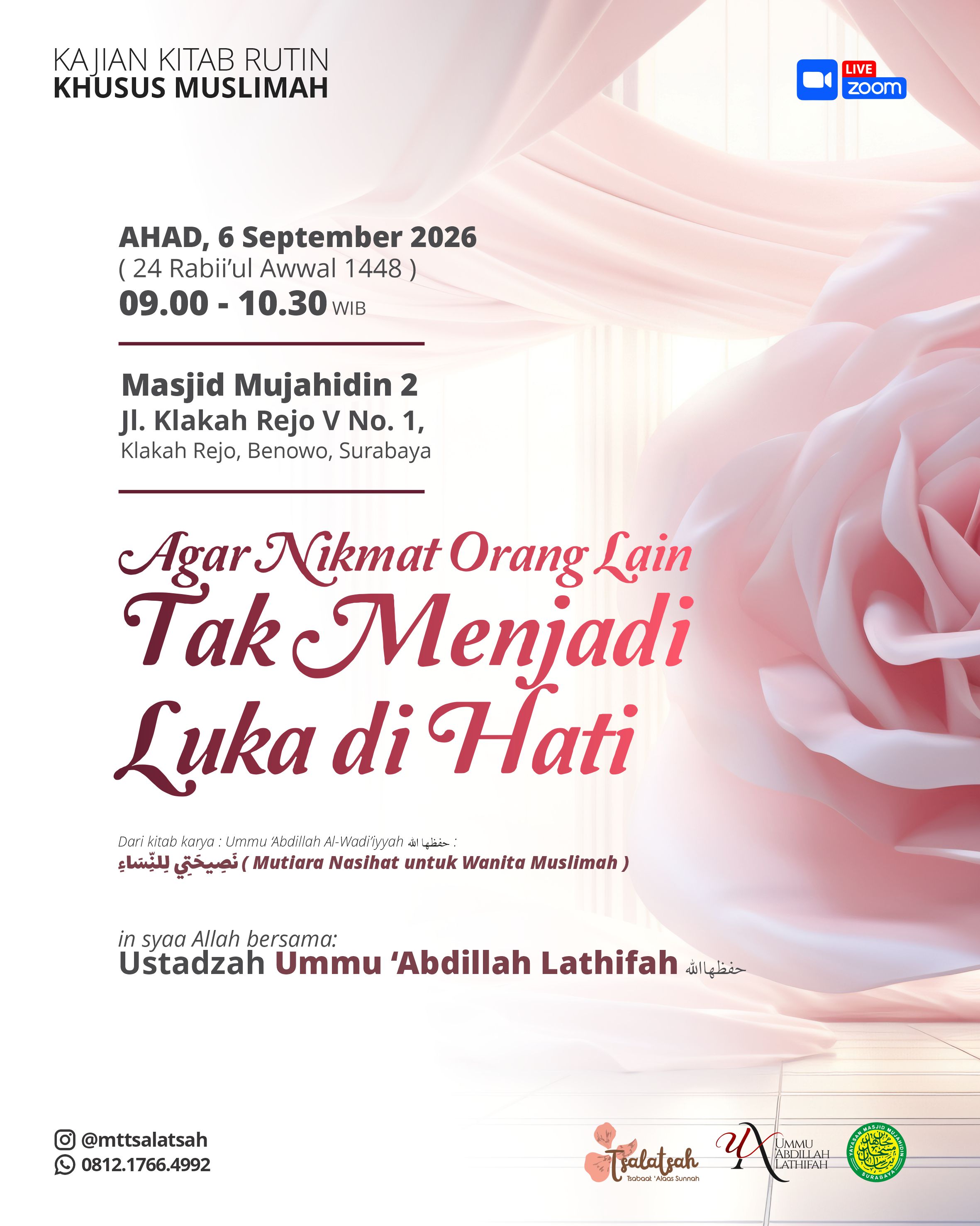 Kajian Kitab Rutin KHUSUS MUSLIMAH