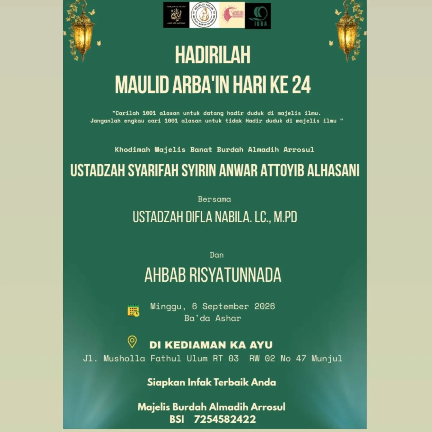 Hadirilah Maulid Arba'in Hari ke-24