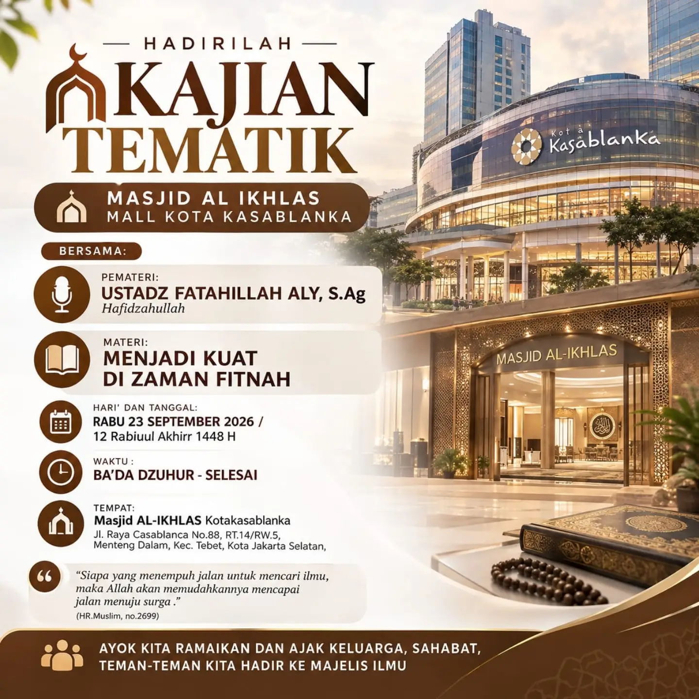 Kajian Tematik: Menjadi Kuat di Zaman Fitnah