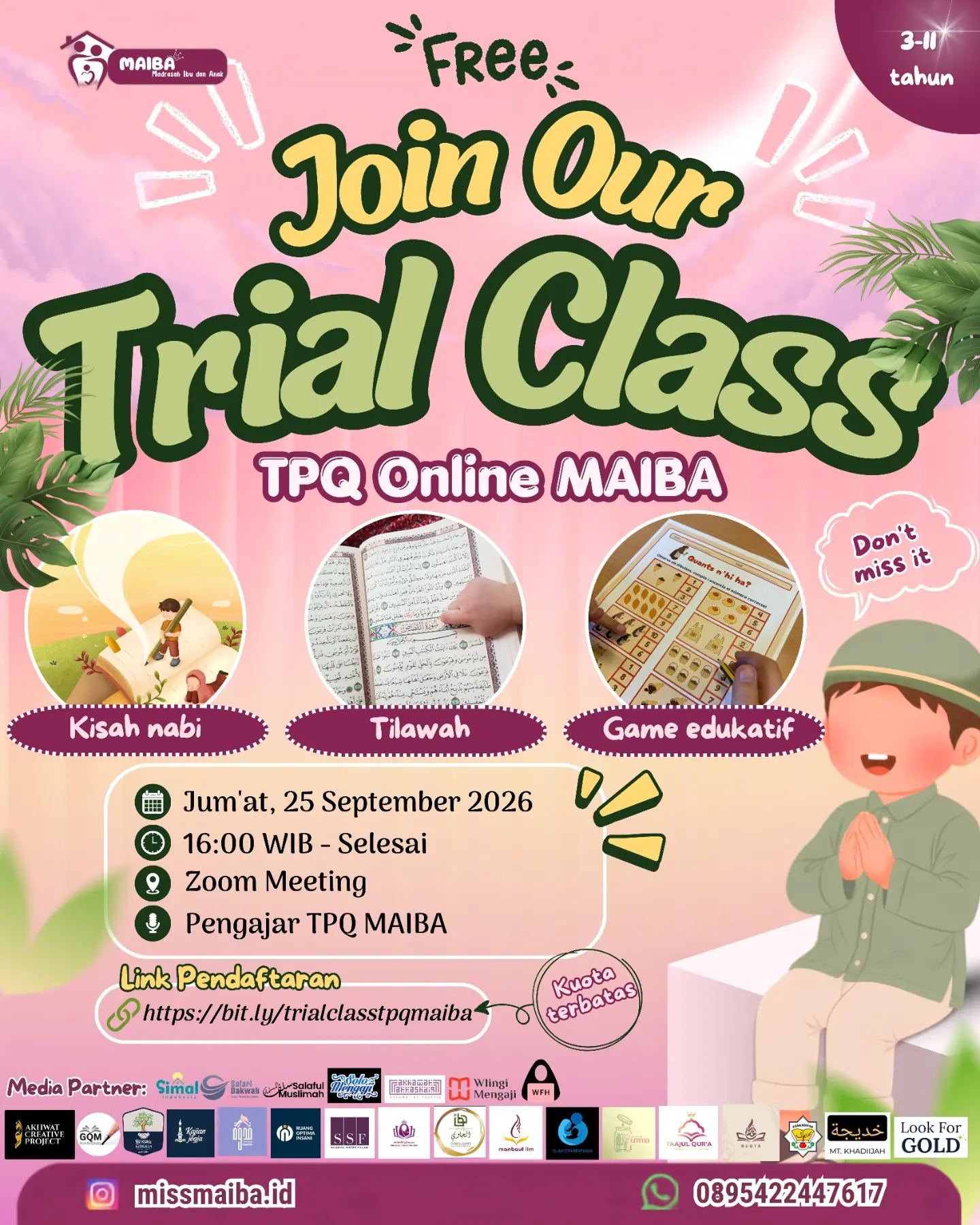 Free Join Our Trial Class TPQ Online MAIBA