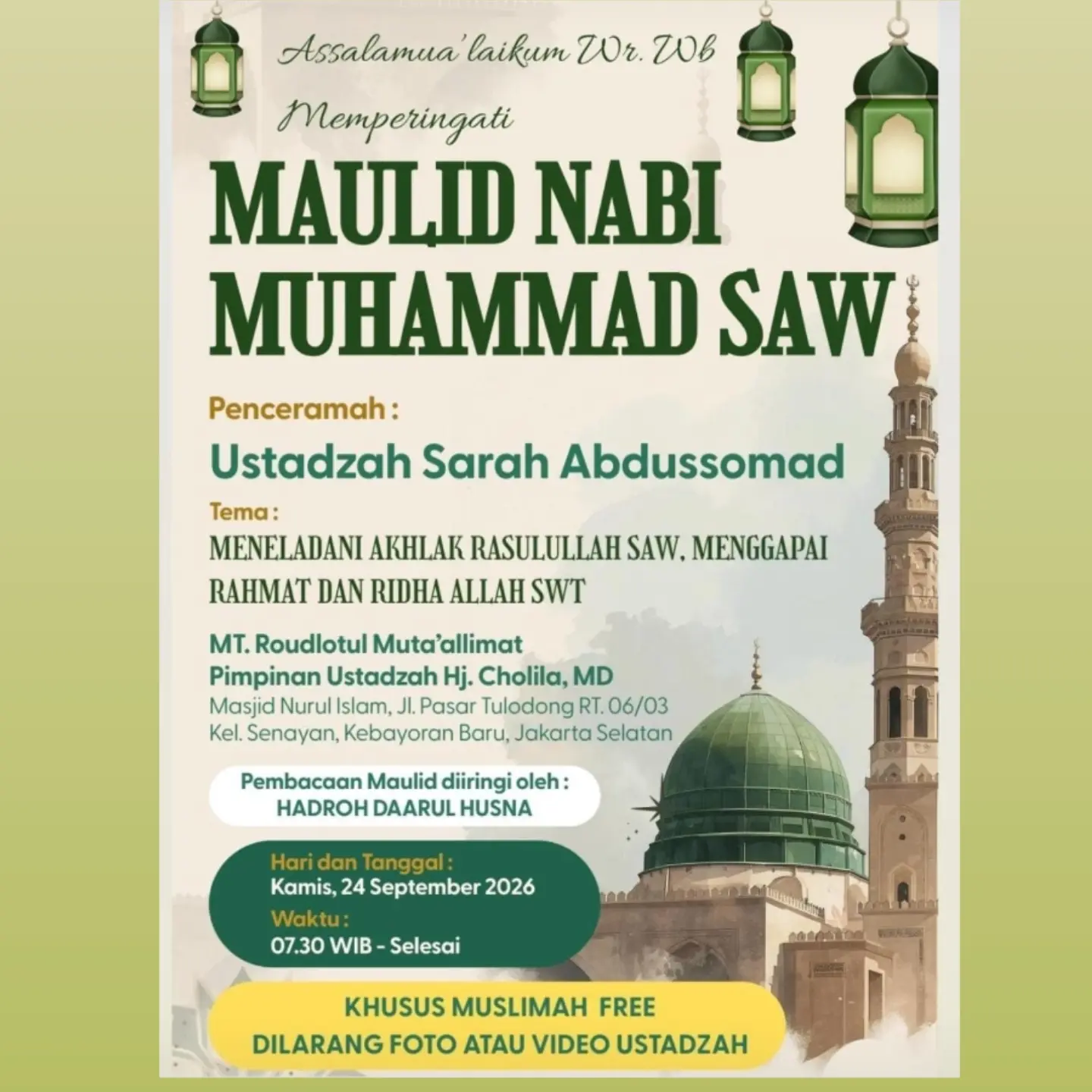 Meneladani Akhlak Rasulullah SAW, Menggapai Rahmat dan Ridha Allah SWT