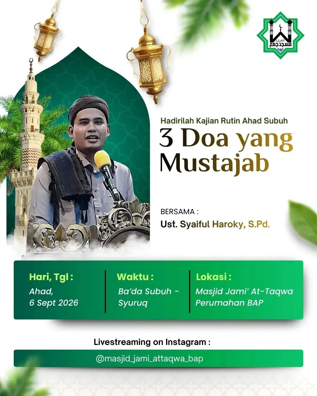 3 Doa yang Mustajab