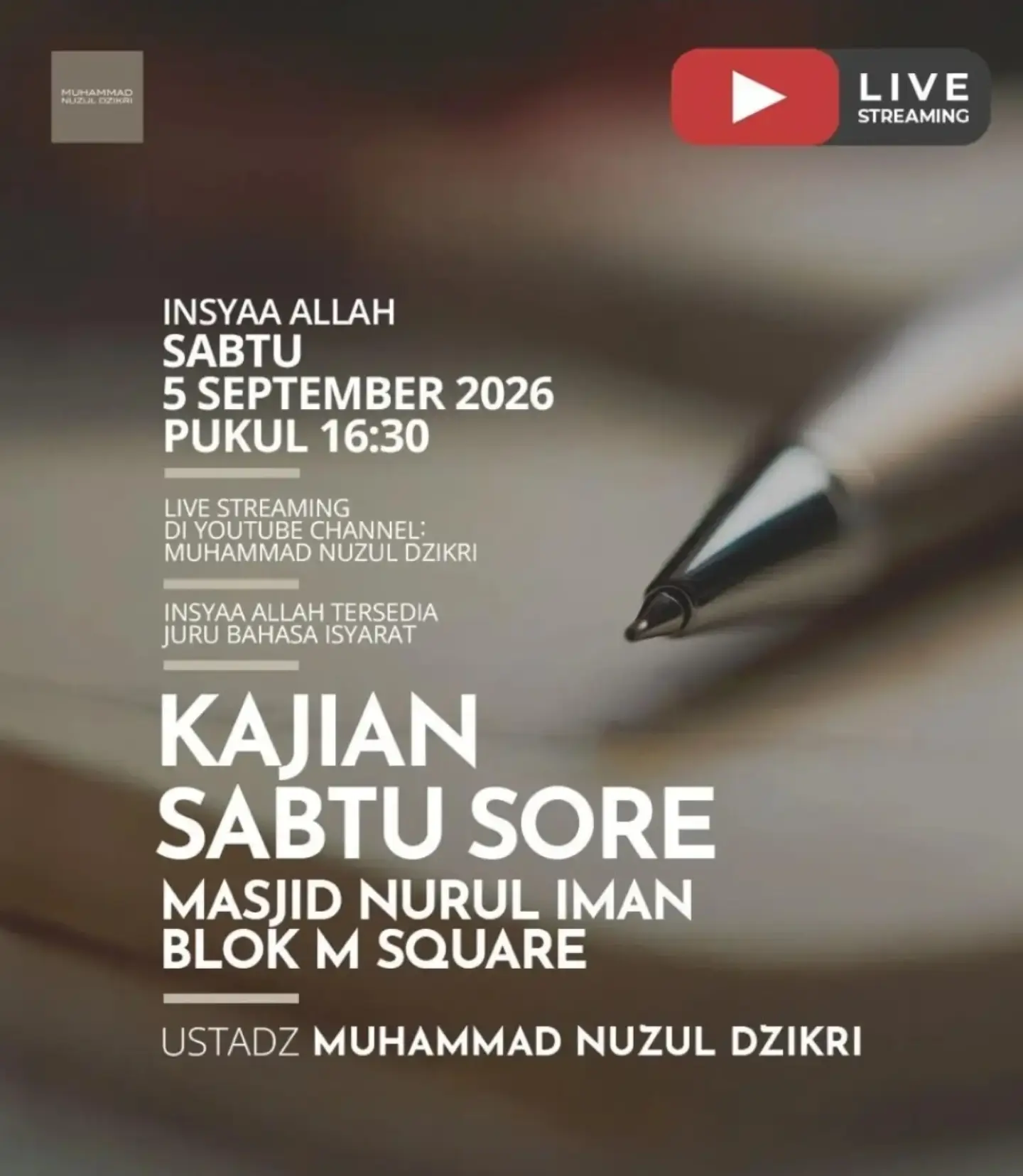 Kajian Sabtu Sore
