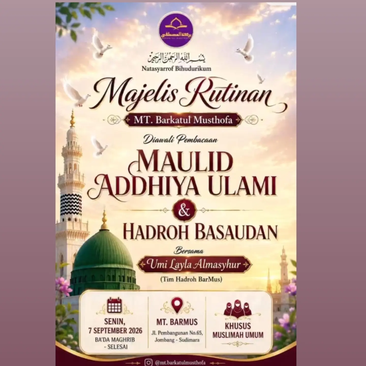 Maulid Addhiya Ulami & Hadroh Basaudan