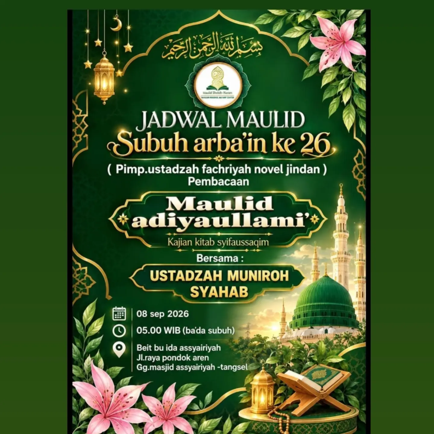 Jadwal Maulid Subuh arba'in ke-26