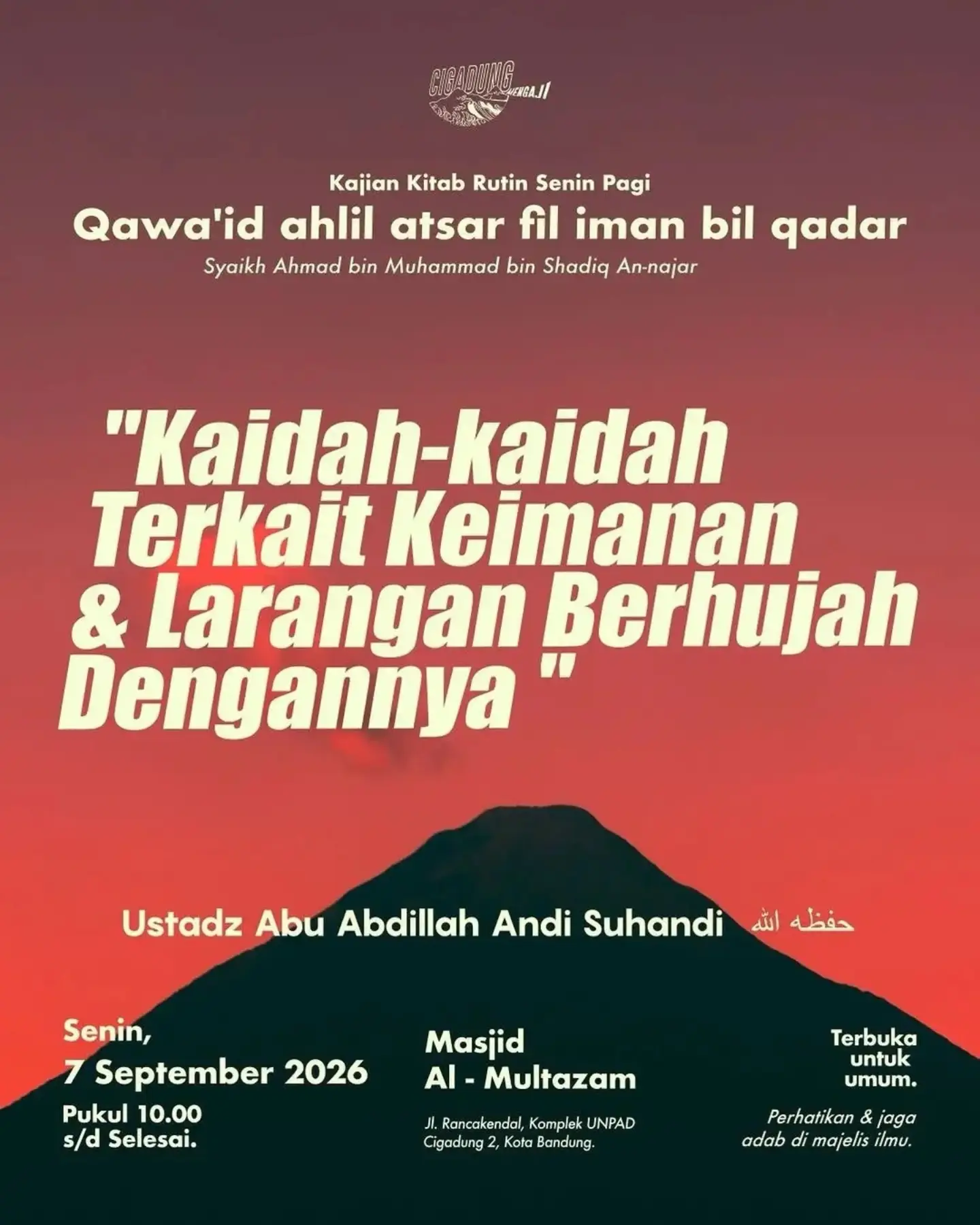 Kaidah-kaidah Terkait Keimanan & Larangan Berhujjah Dengannya