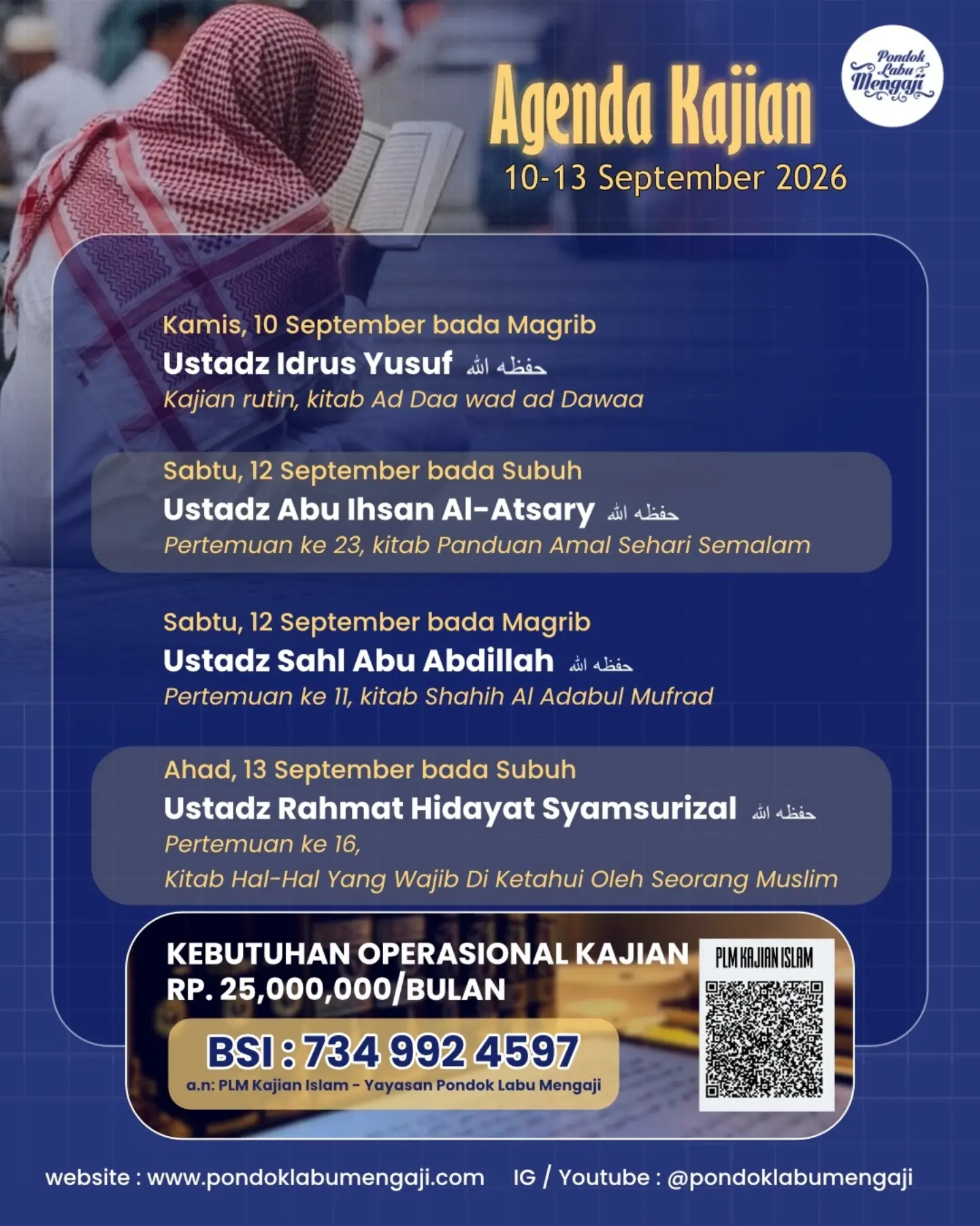 Agenda Kajian Pekan Ini