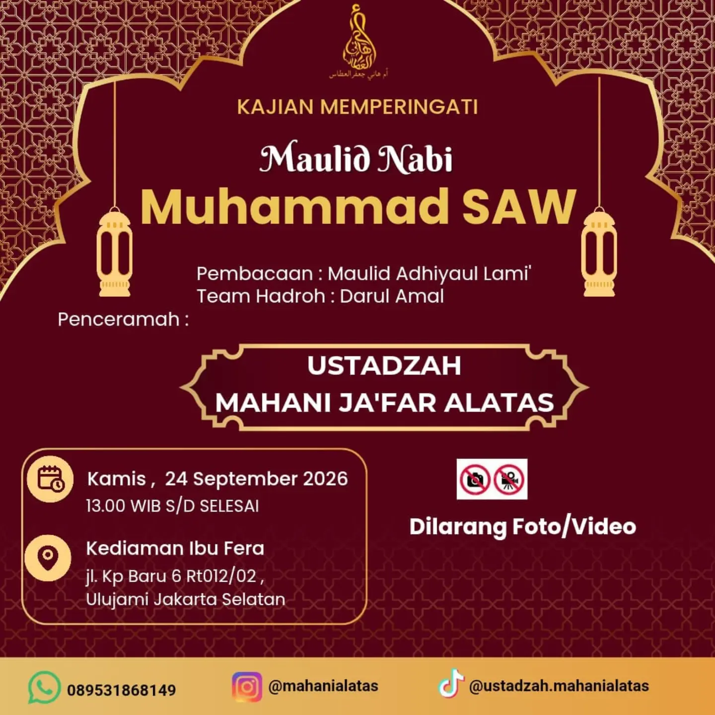 Kajian Memperingati Maulid Nabi Muhammad SAW