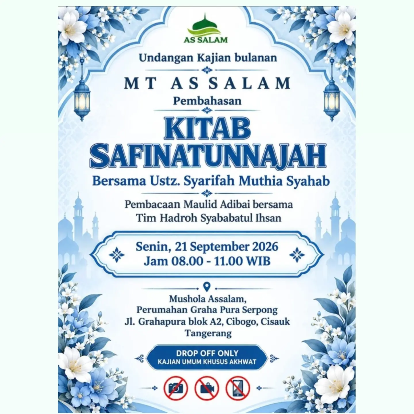 Undangan Kajian Bulanan MT Assalam: Pembahasan Kitab Safinatun Najah