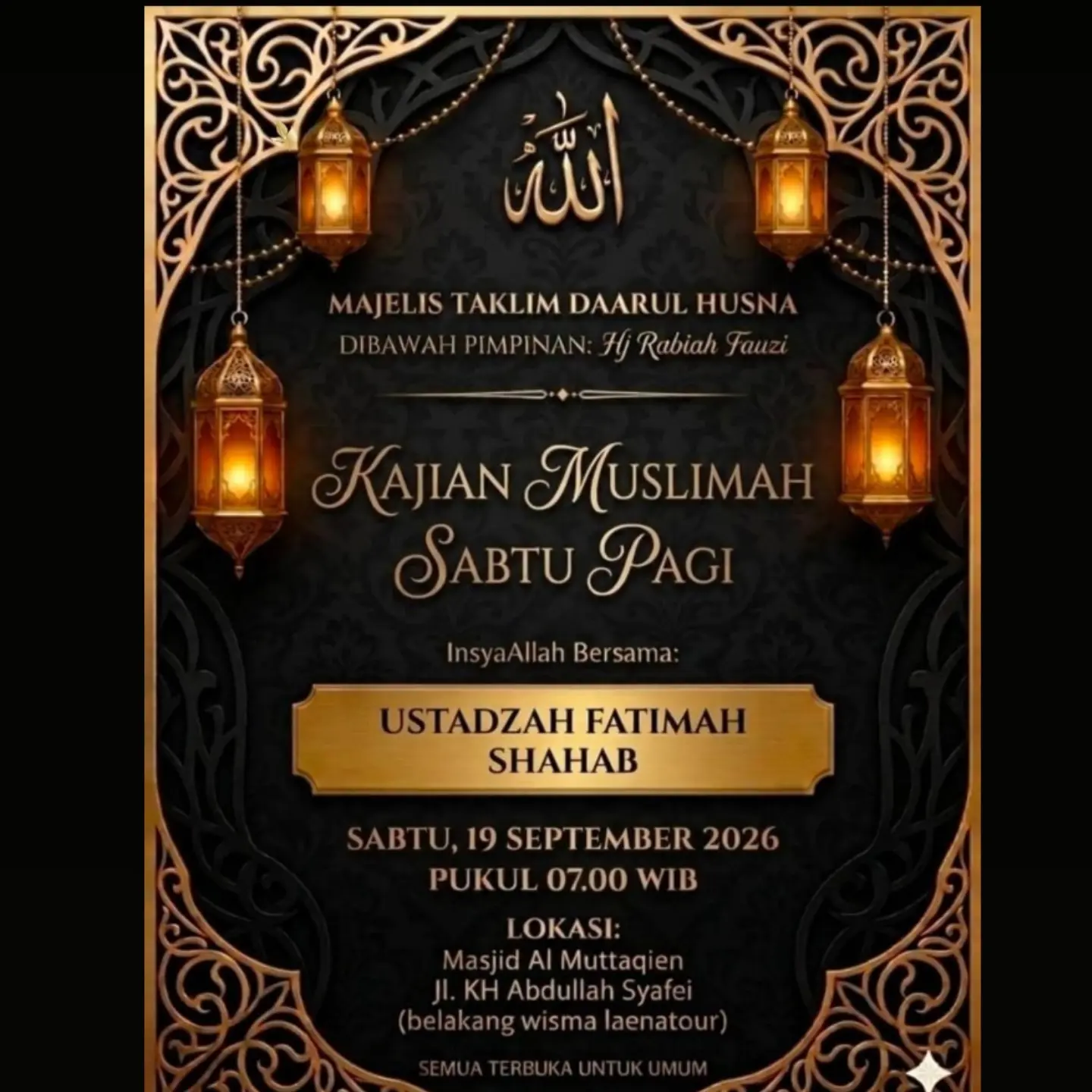 Kajian Muslimah Sabtu Pagi