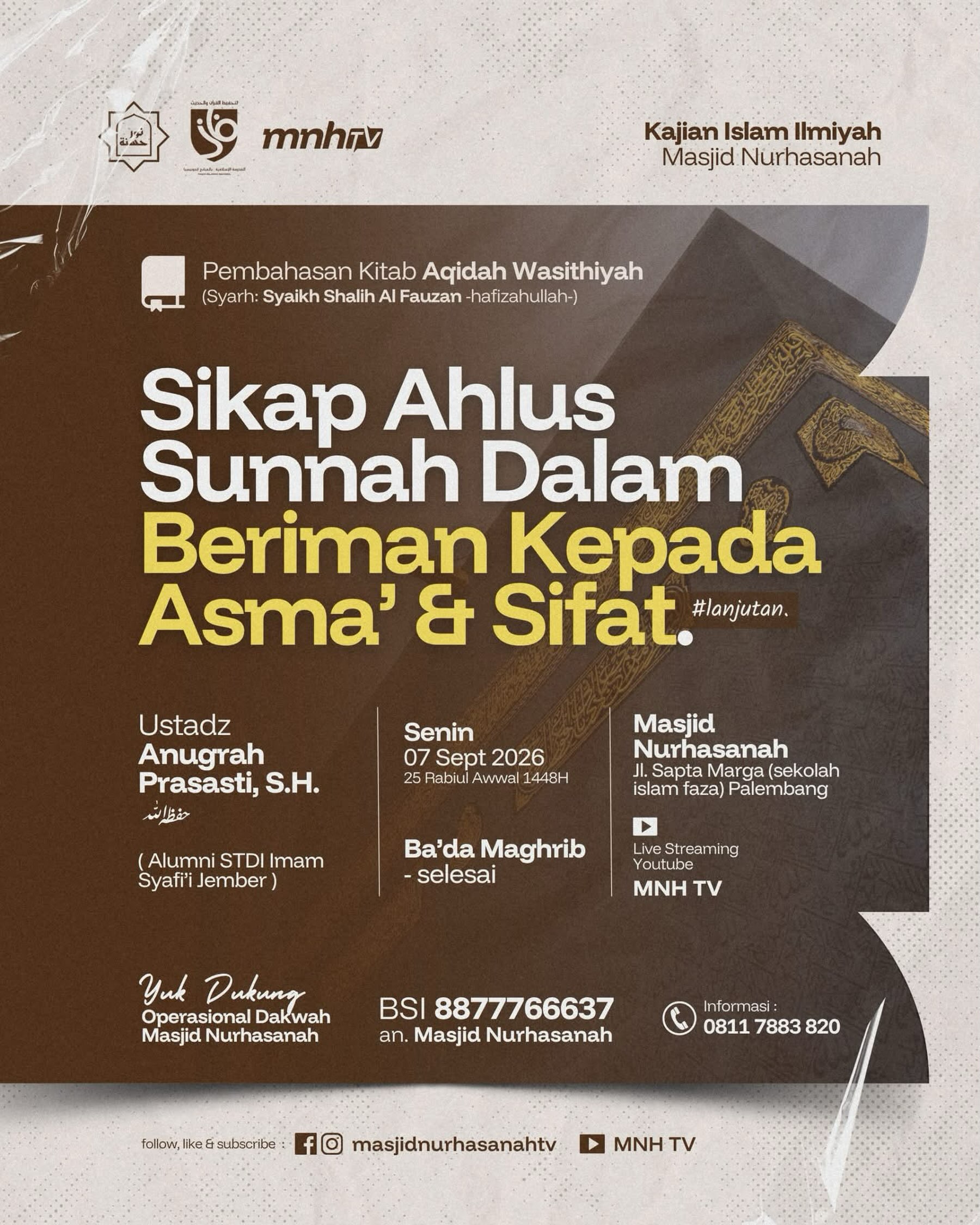 Sikap Ahlus Sunnah Dalam Beriman Kepada Asma’ & Sifat