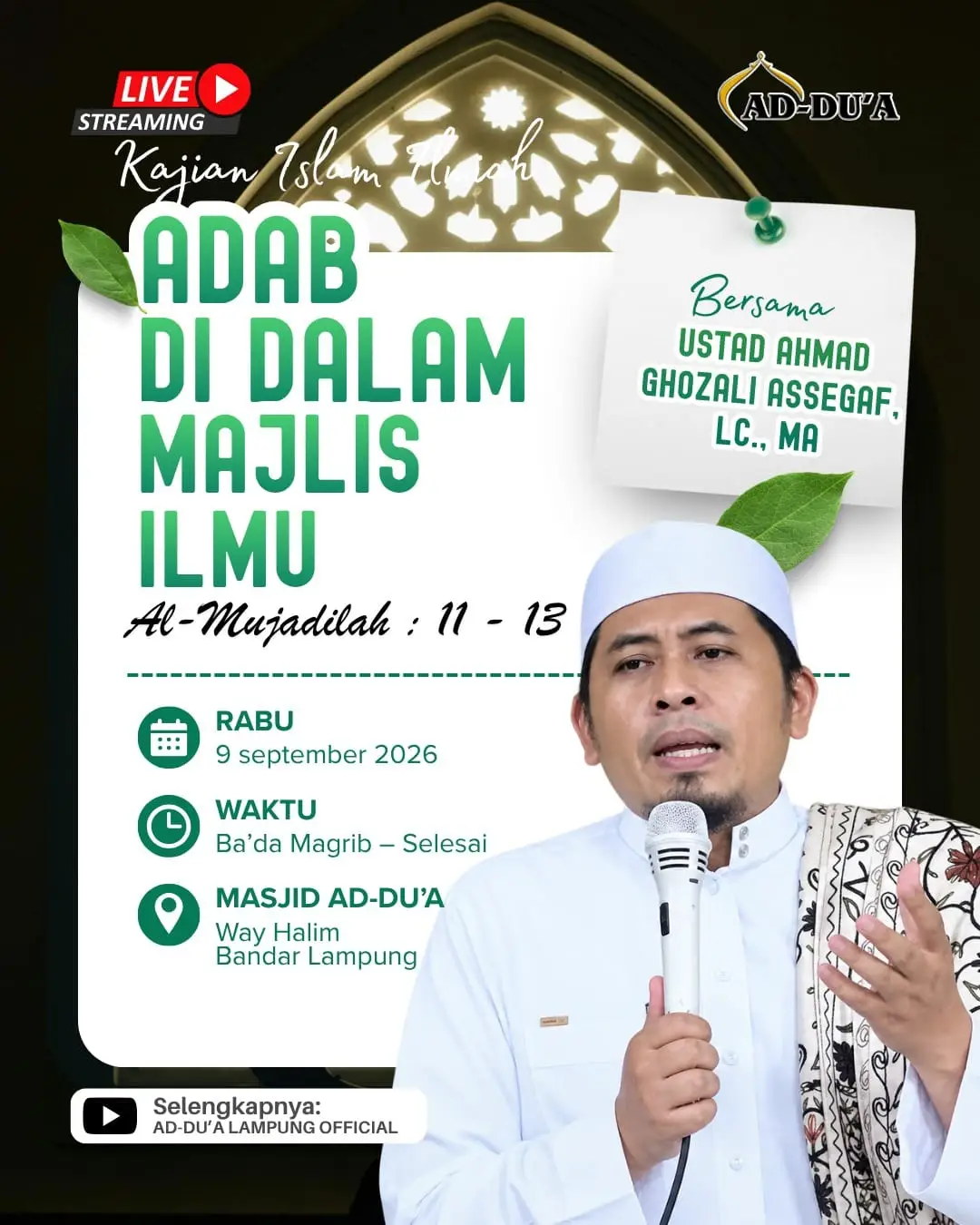 ADAB DI DALAM MAJLIS ILMU