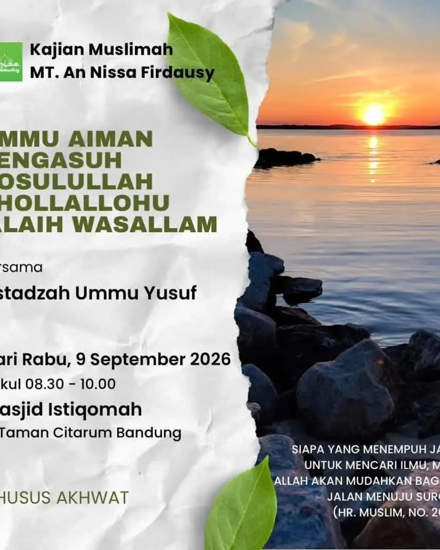Kajian Muslimah MT. An Nissa Firdausy