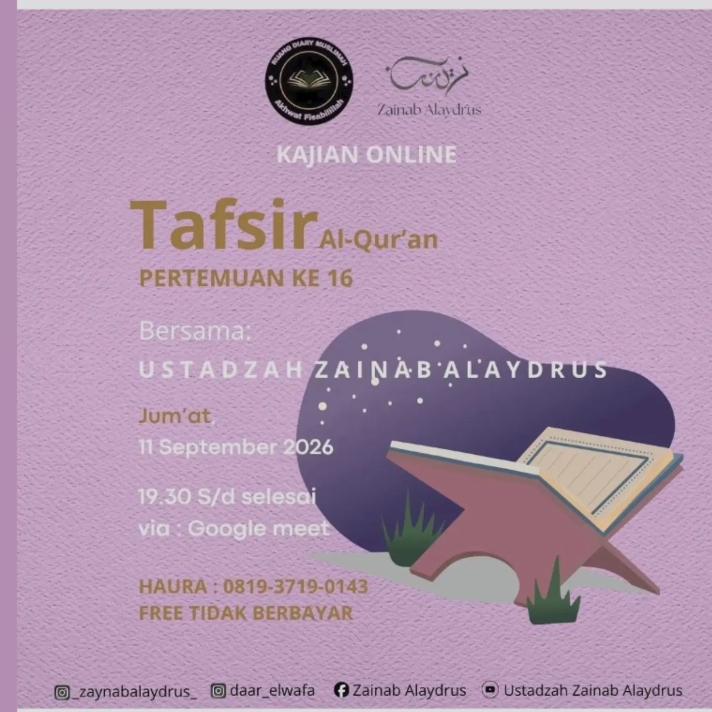 Kajian Online Tafsir Al-Qur'an