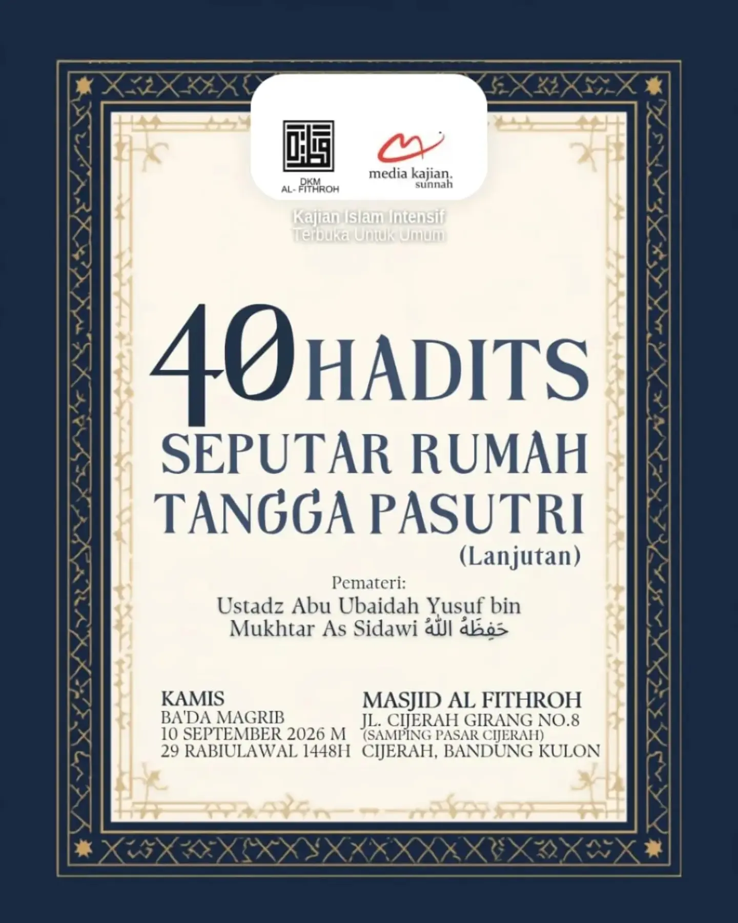 40 Hadits Seputar Rumah Tangga Pasutri (Lanjutan)