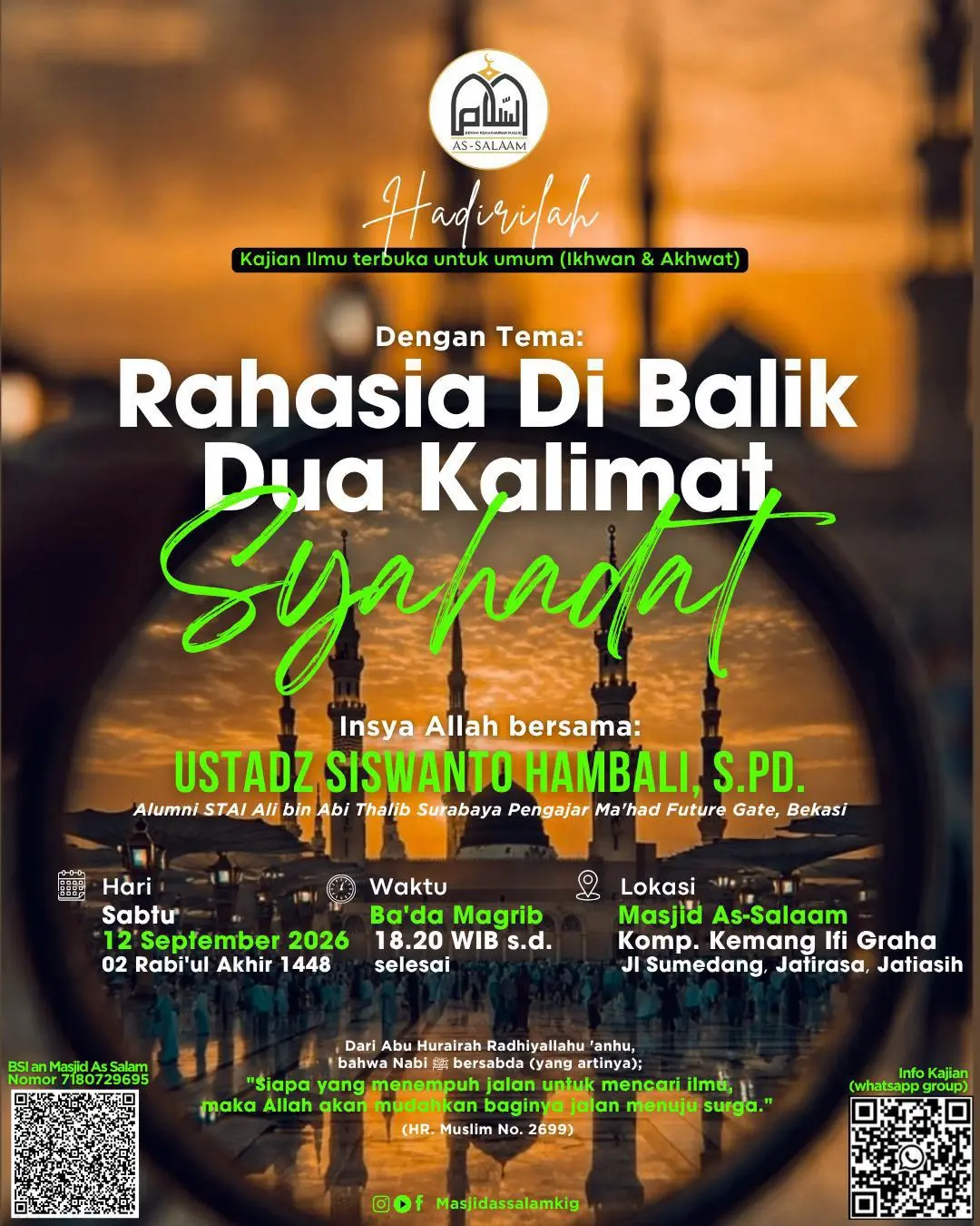 Rahasia Di Balik Dua Kalimat Syahadat