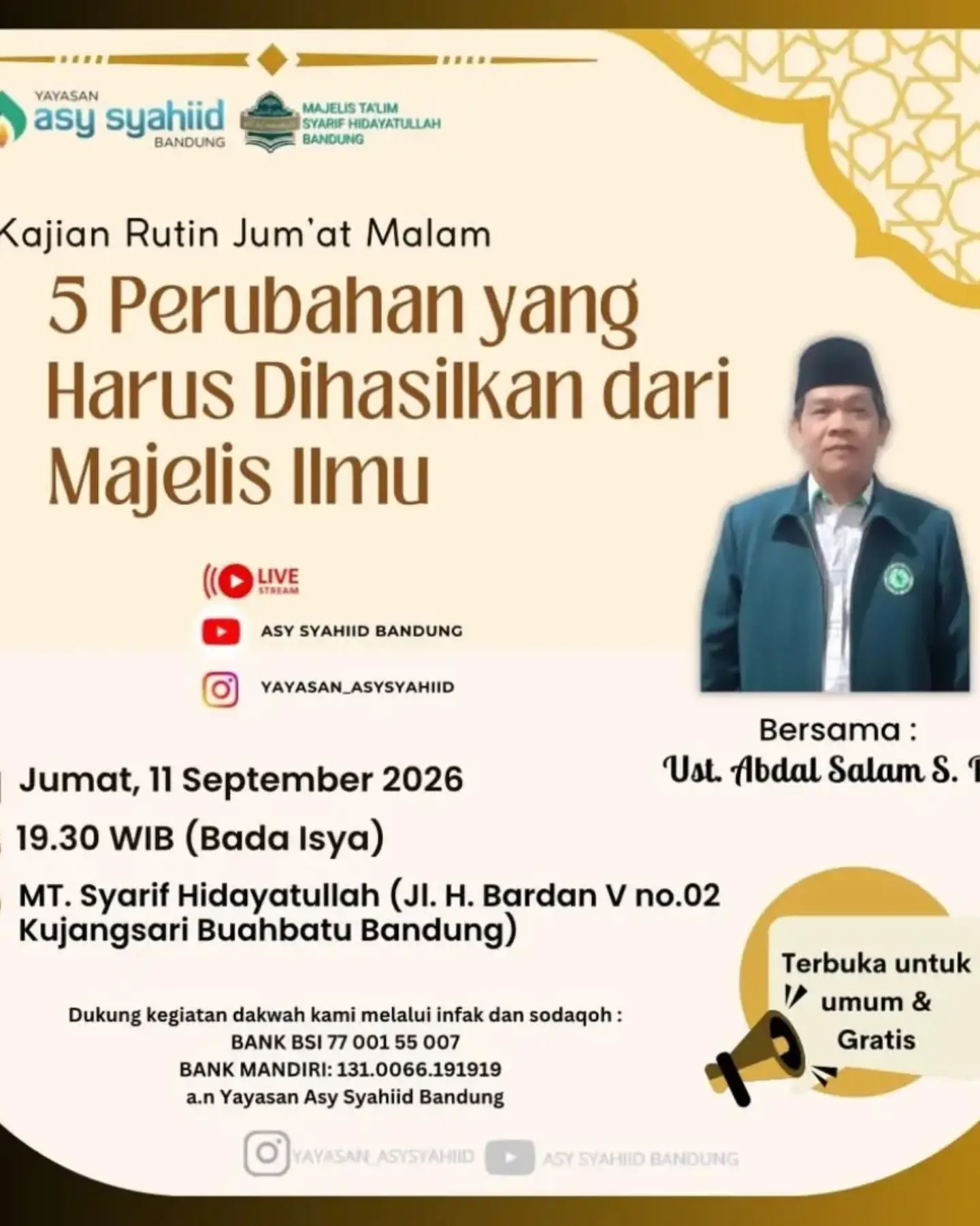 5 Perubahan yang Harus Dihasilkan dari Majelis Ilmu