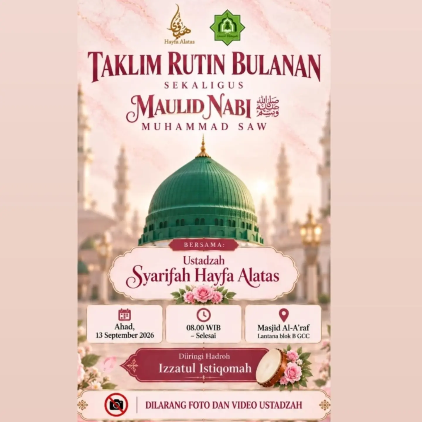 Taklim Rutin Bulanan Sekaligus Maulid Nabi Muhammad Saw