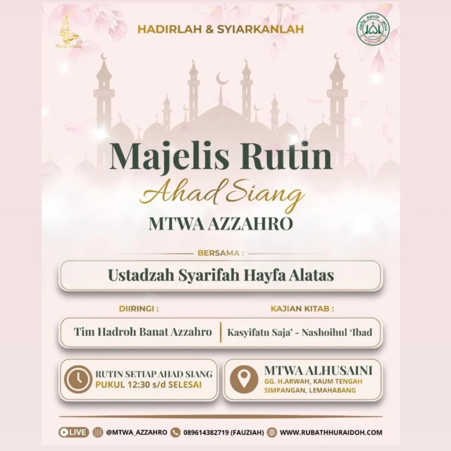 Majelis Rutin Ahad Siang