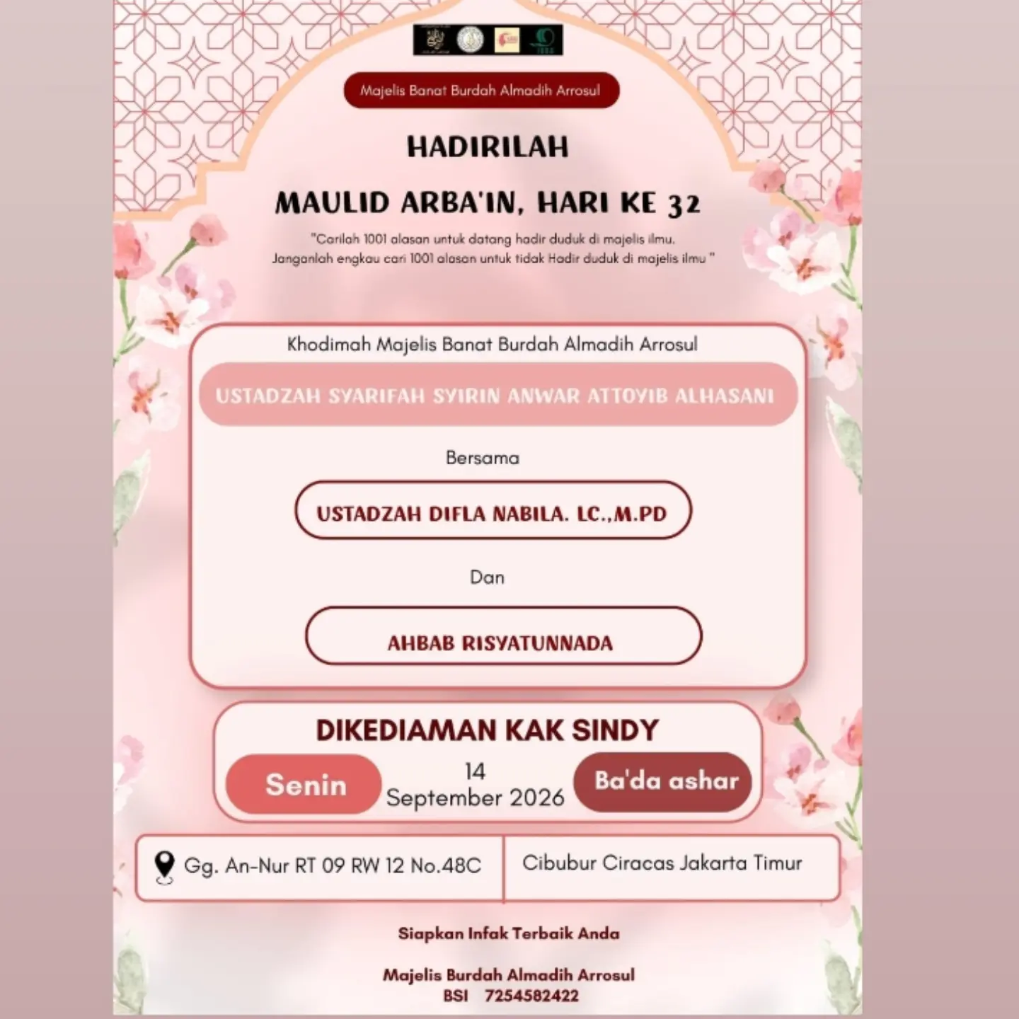 Jadwal Kajian Muslimah