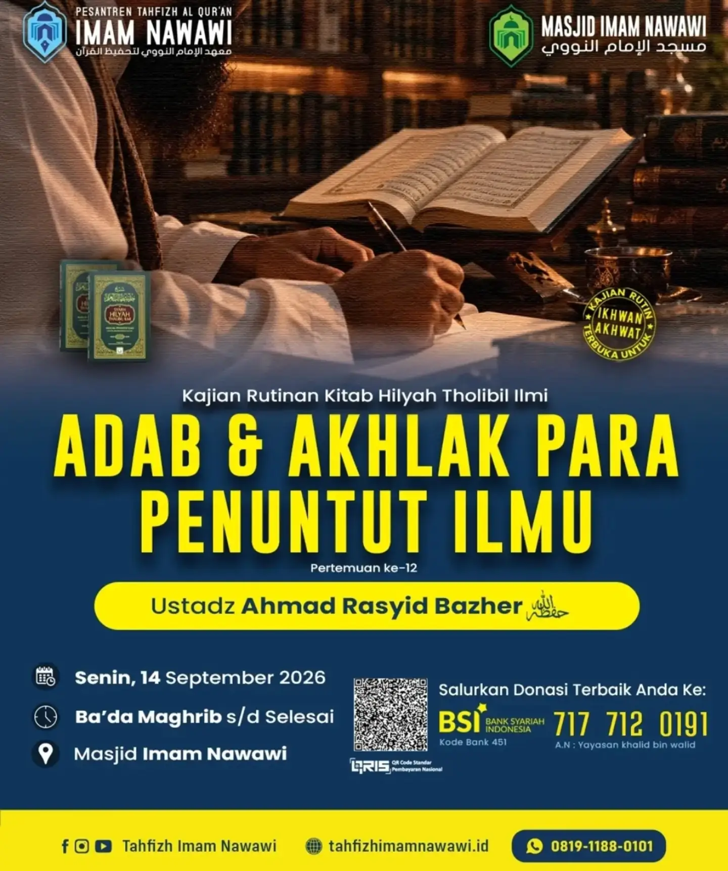 Adab & Akhlak Para Penuntut Ilmu
