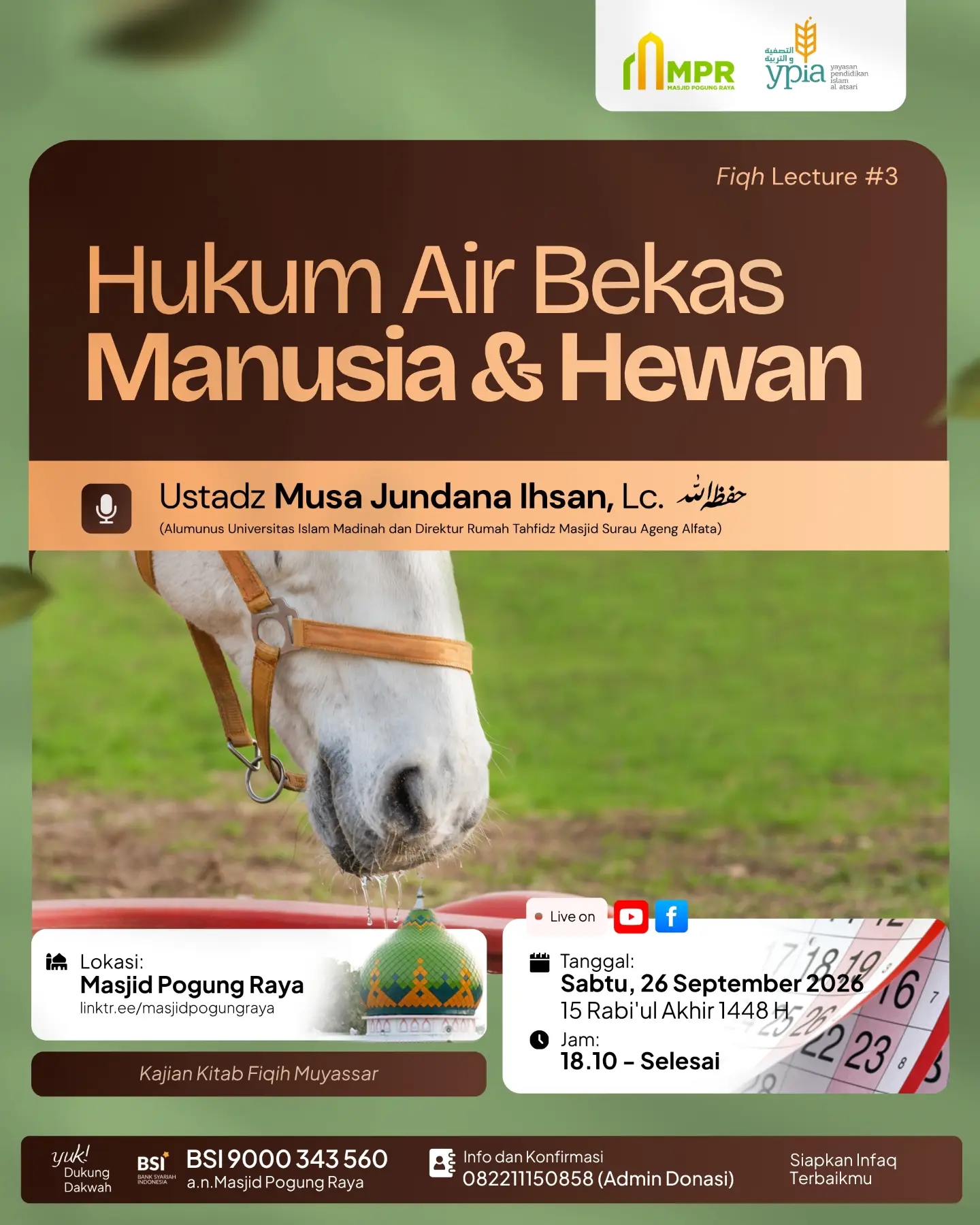 Hukum Air Bekas Manusia & Hewan