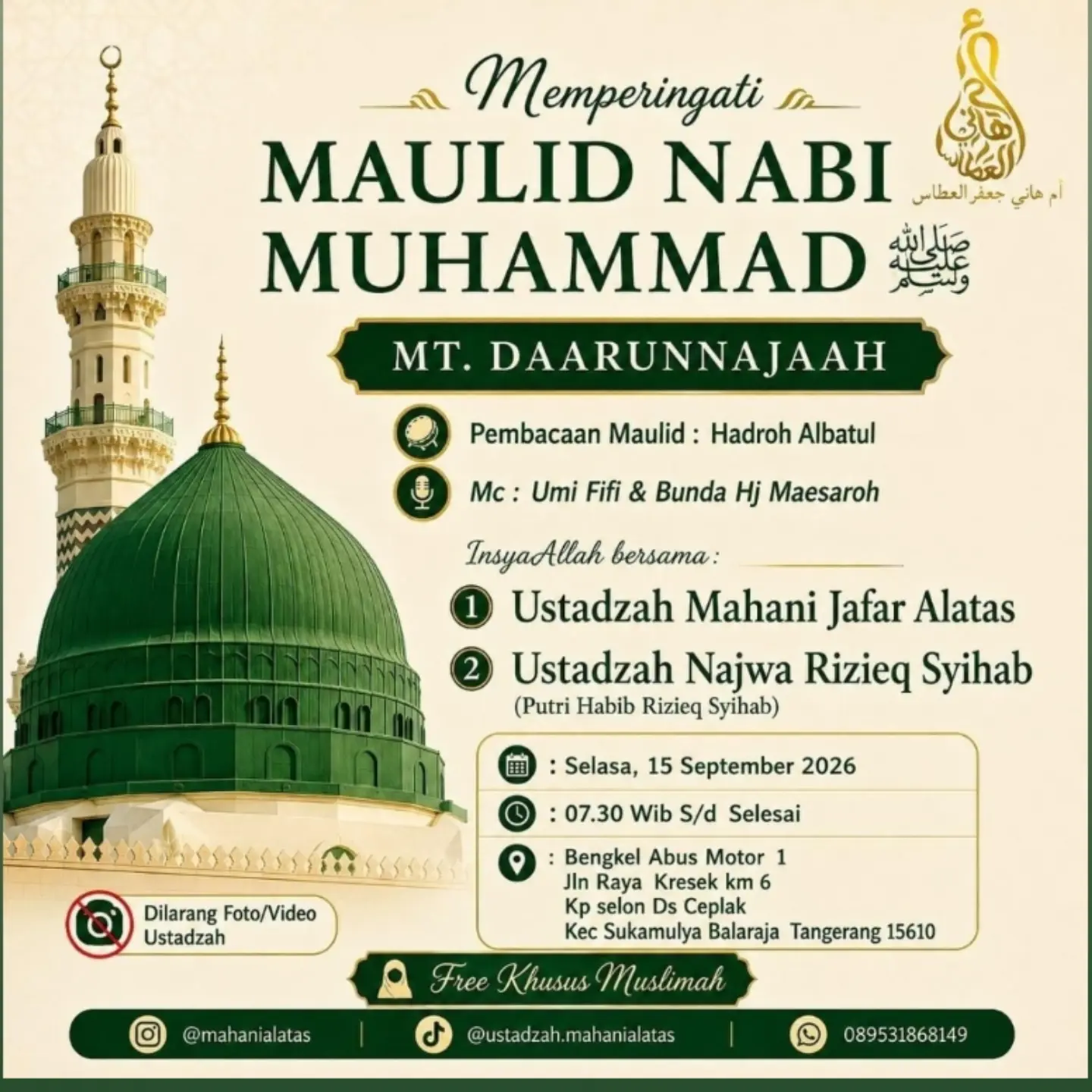 Memperingati Maulid Nabi Muhammad MT. Daarun Najjah