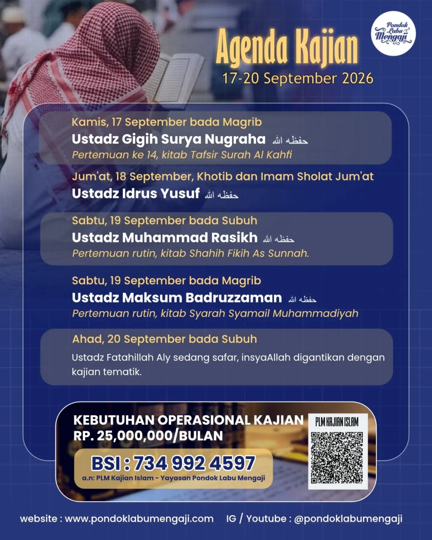 Agenda Kajian Pekan Ini