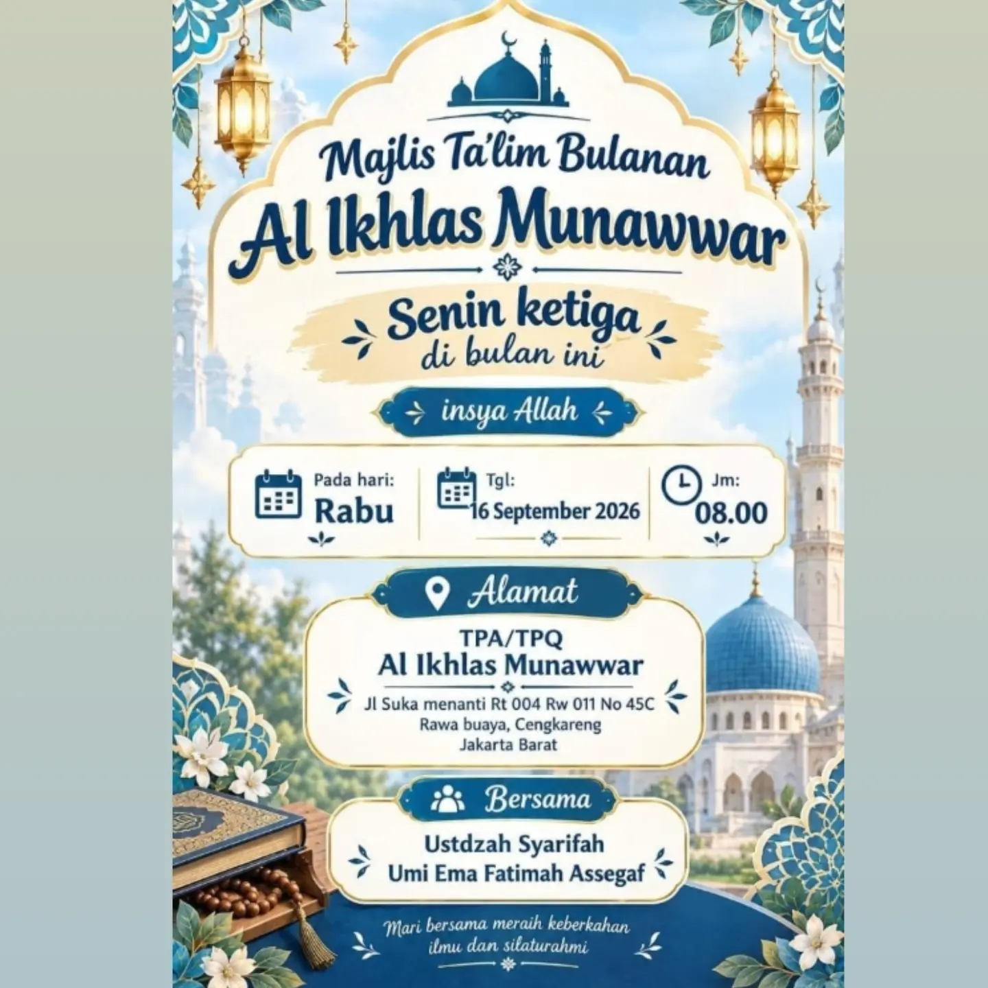 Majlis Ta'lim Bulanan Al Ikhlas Munawwar