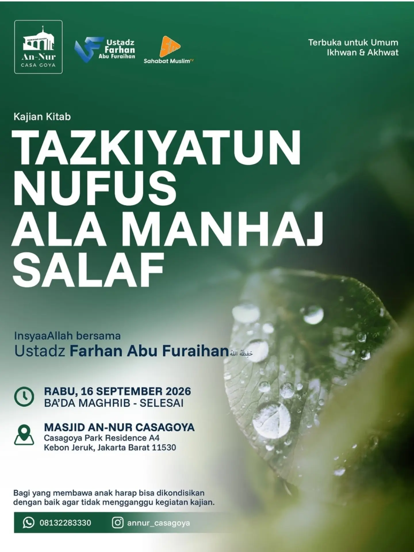 TAZKIYATUN NUFUS ALA MANHAJ SALAF