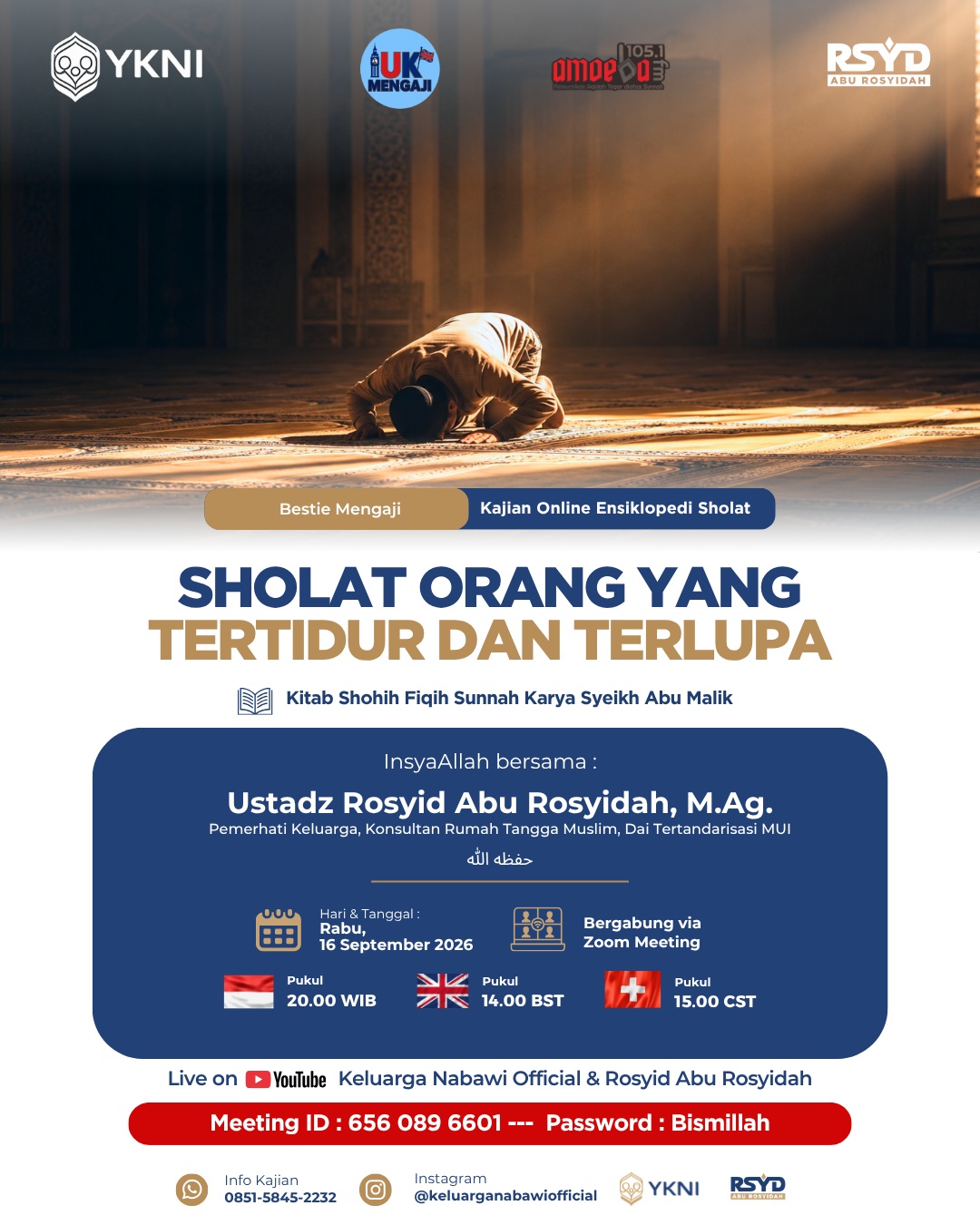 SHOLAT ORANG YANG TERTIDUR DAN TERLUPA