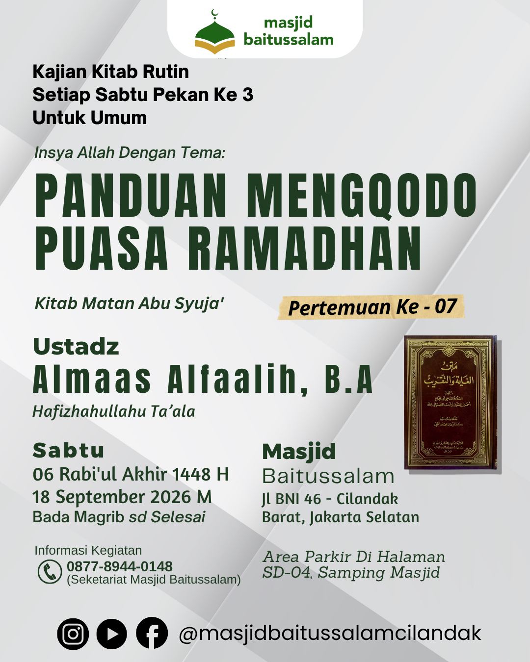 Panduan Mengqodo Puasa Ramadhan