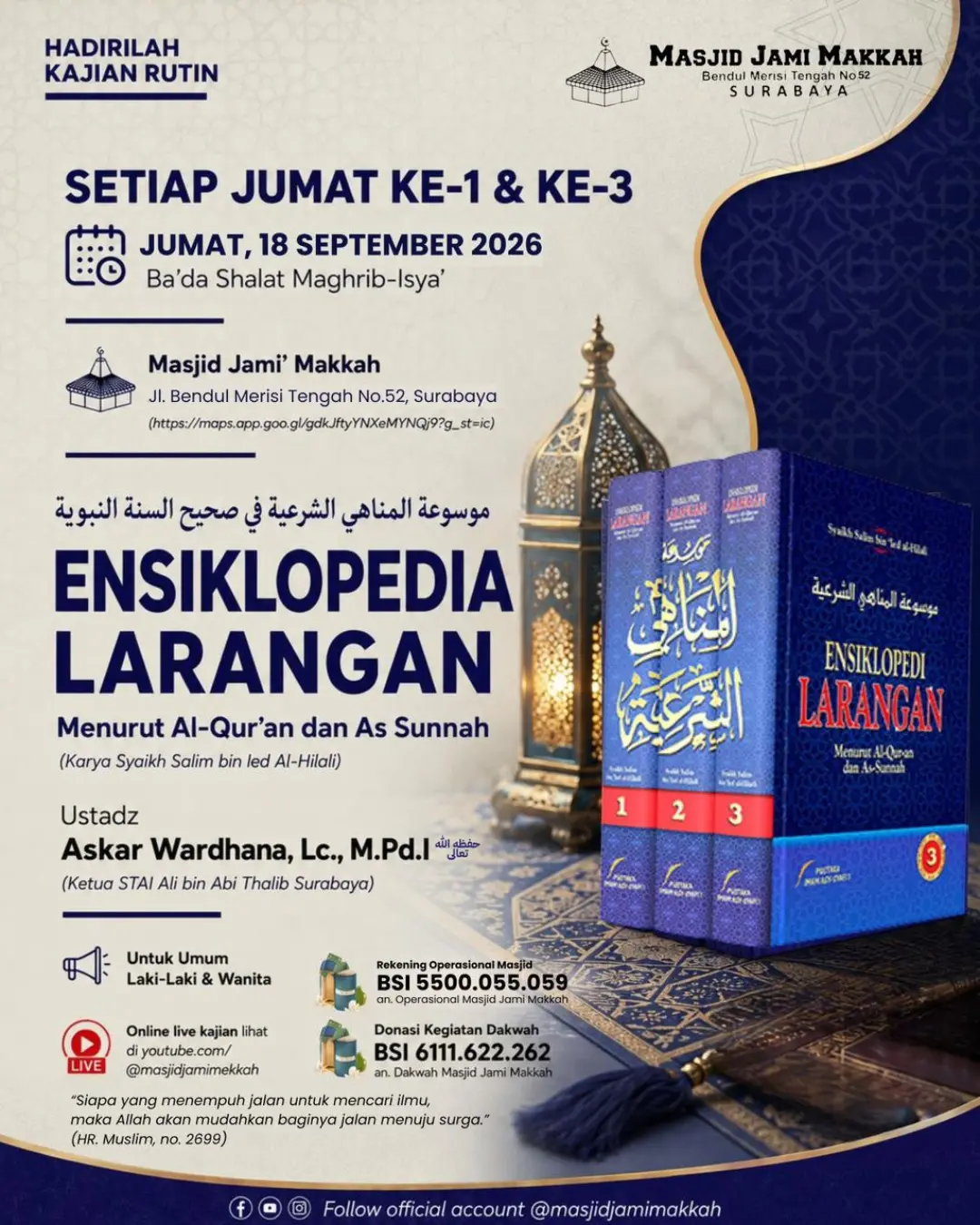Kajian Kitab Rutin: Ensiklopedia Larangan