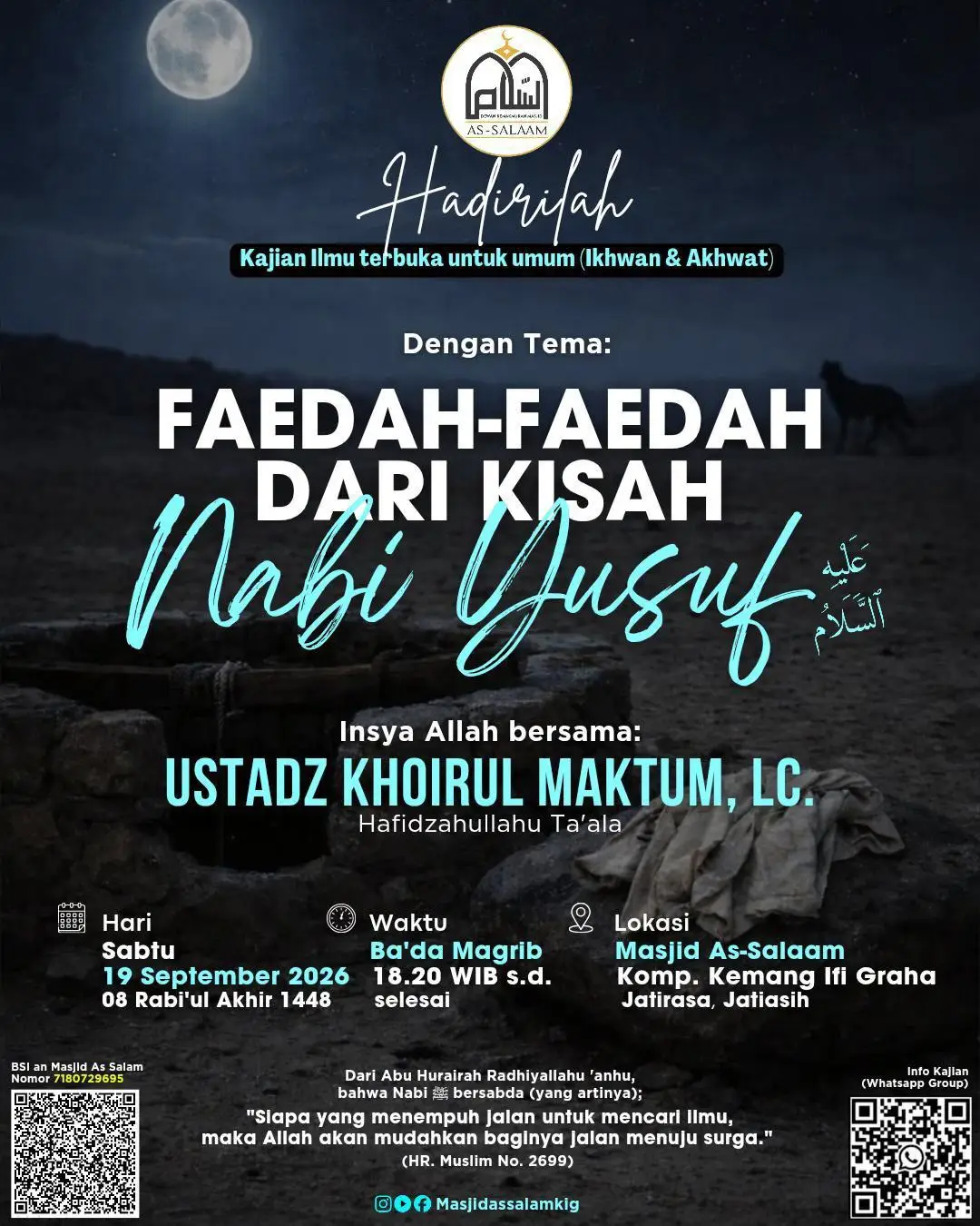Faedah-Faedah Dari Kisah Nabi Yusuf