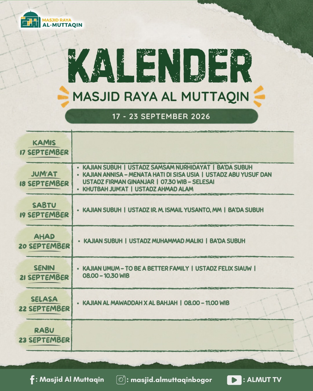Kajian Umum - To Be A Better Family