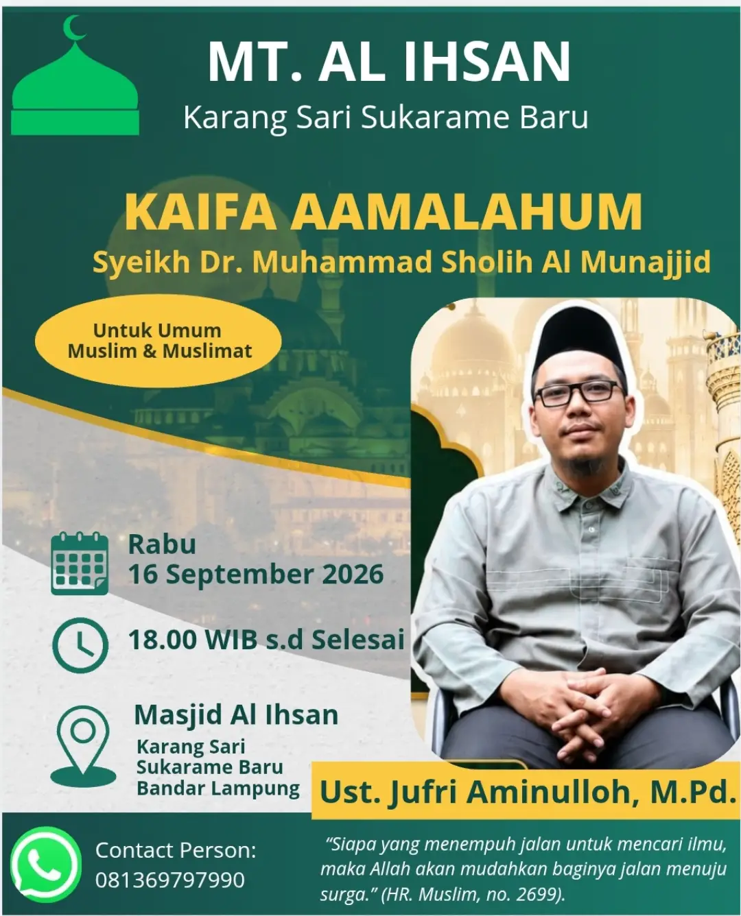 Kajian Rutin Masjid Al-Ihsan
