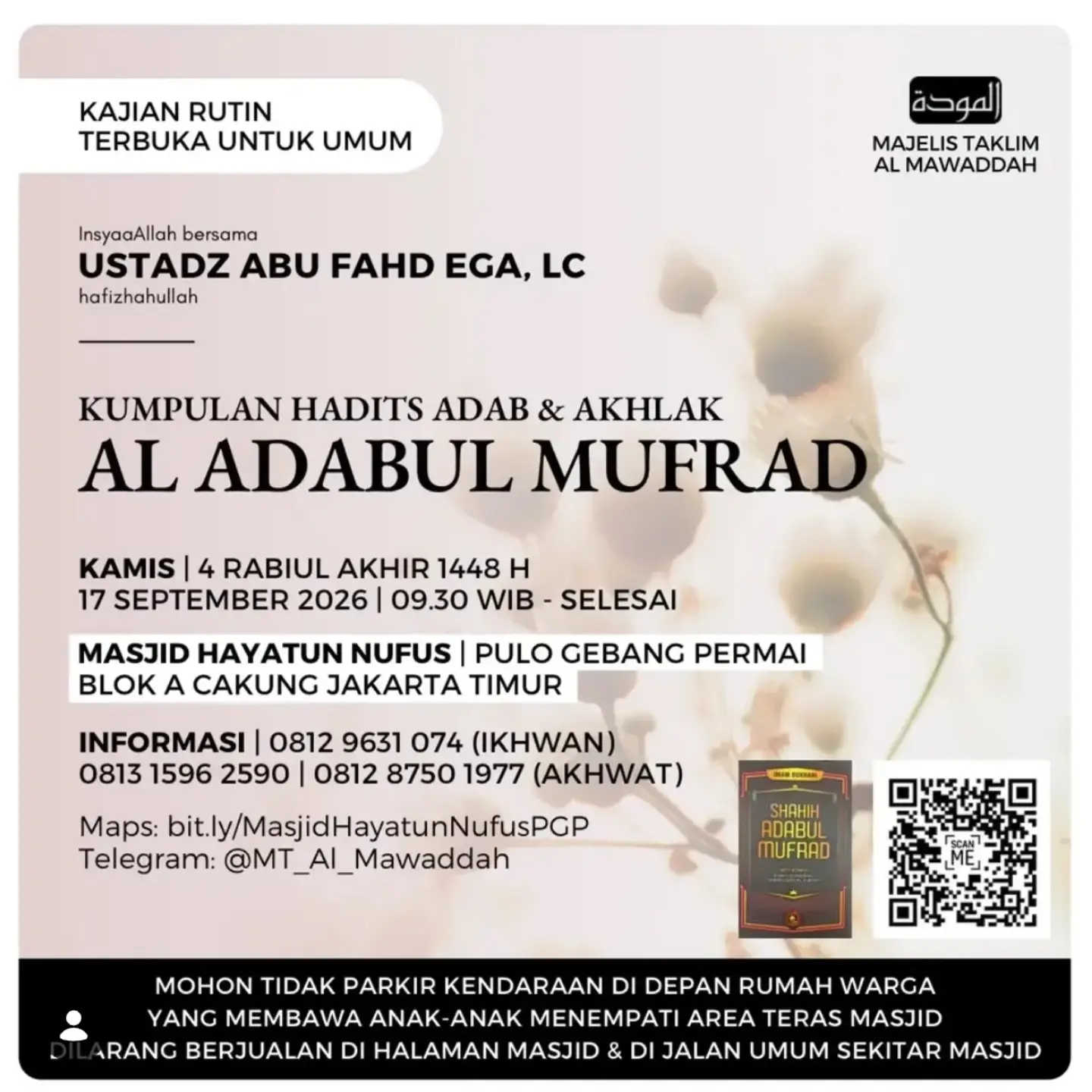 Kumpulan Hadits Adab & Akhlak Al Adabul Mufrad