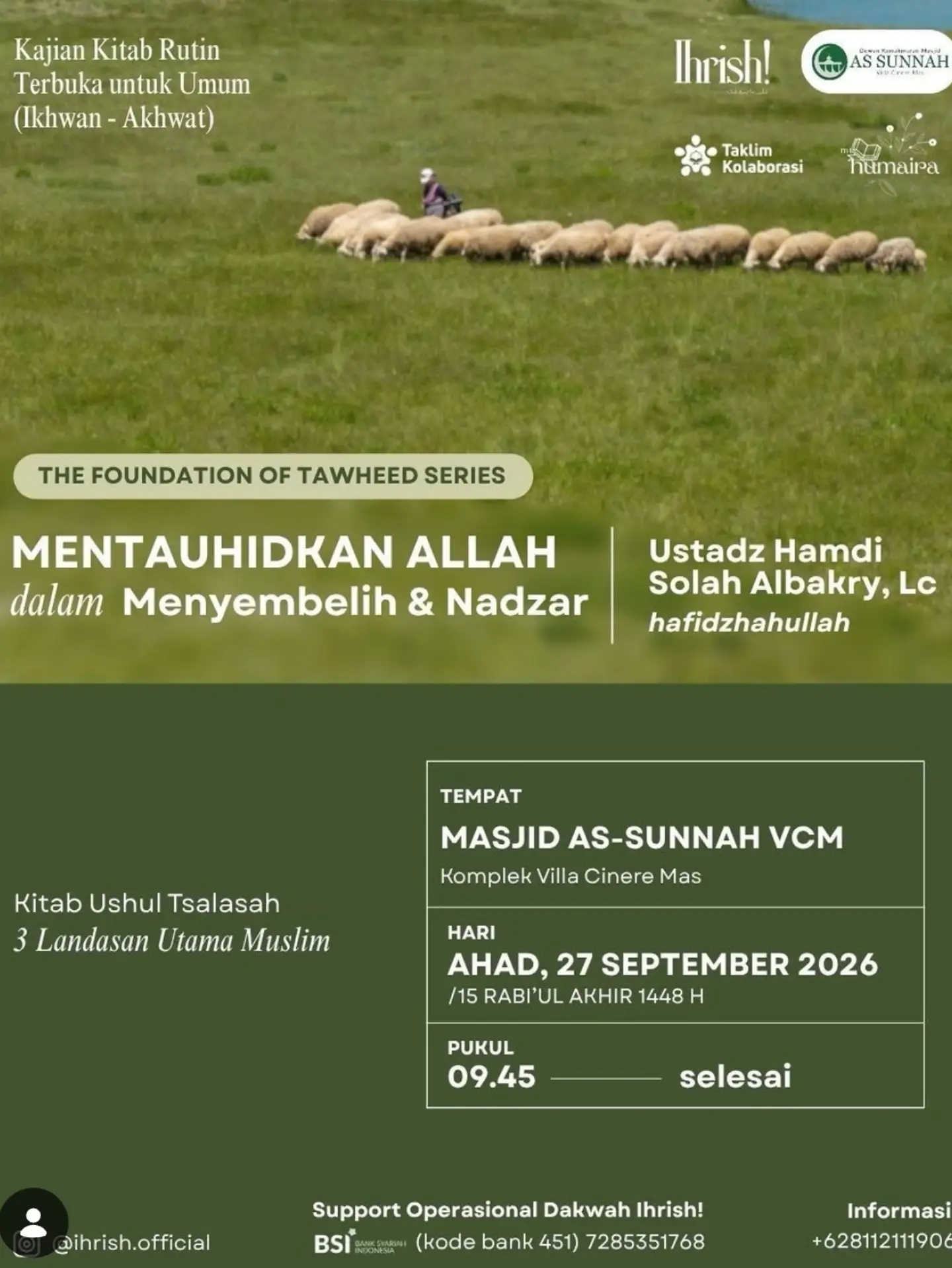 Mentauhidkan Allah dalam Menyembelih & Nadzar