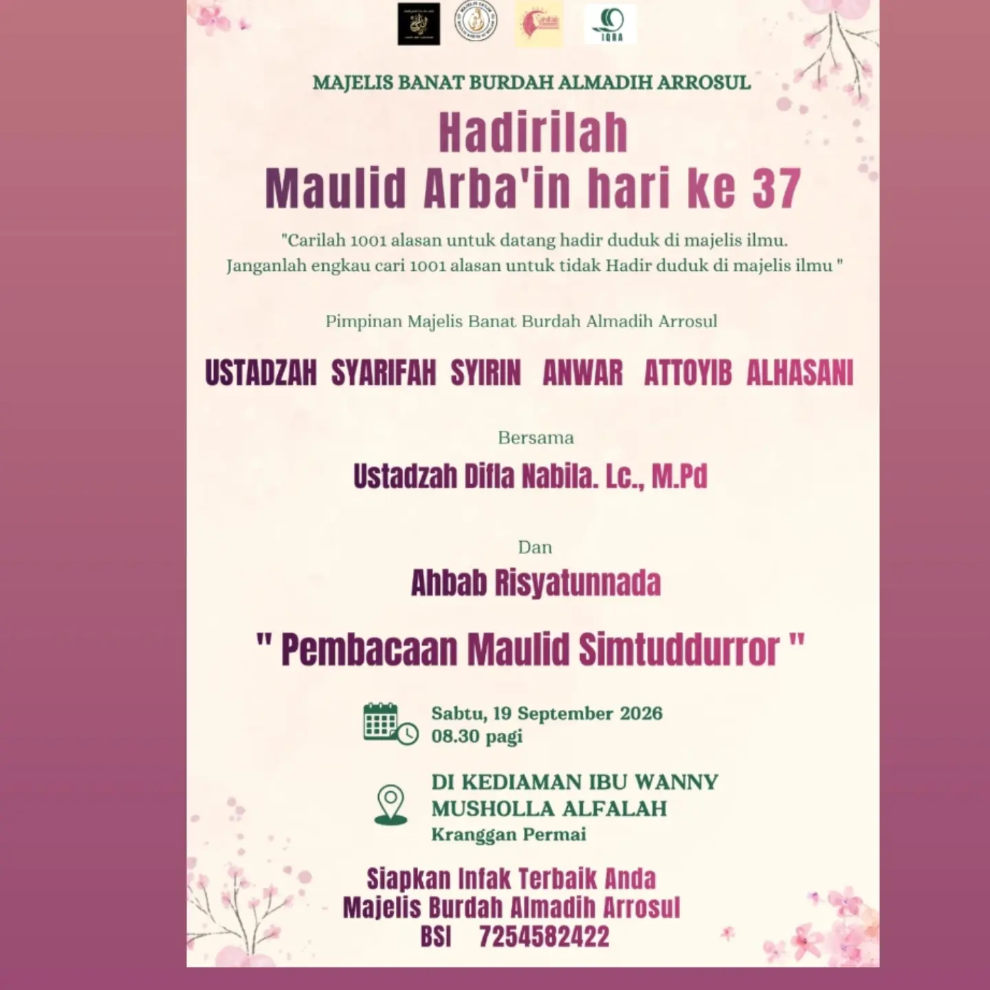 Hadirilah Maulid Arba'in hari ke-37